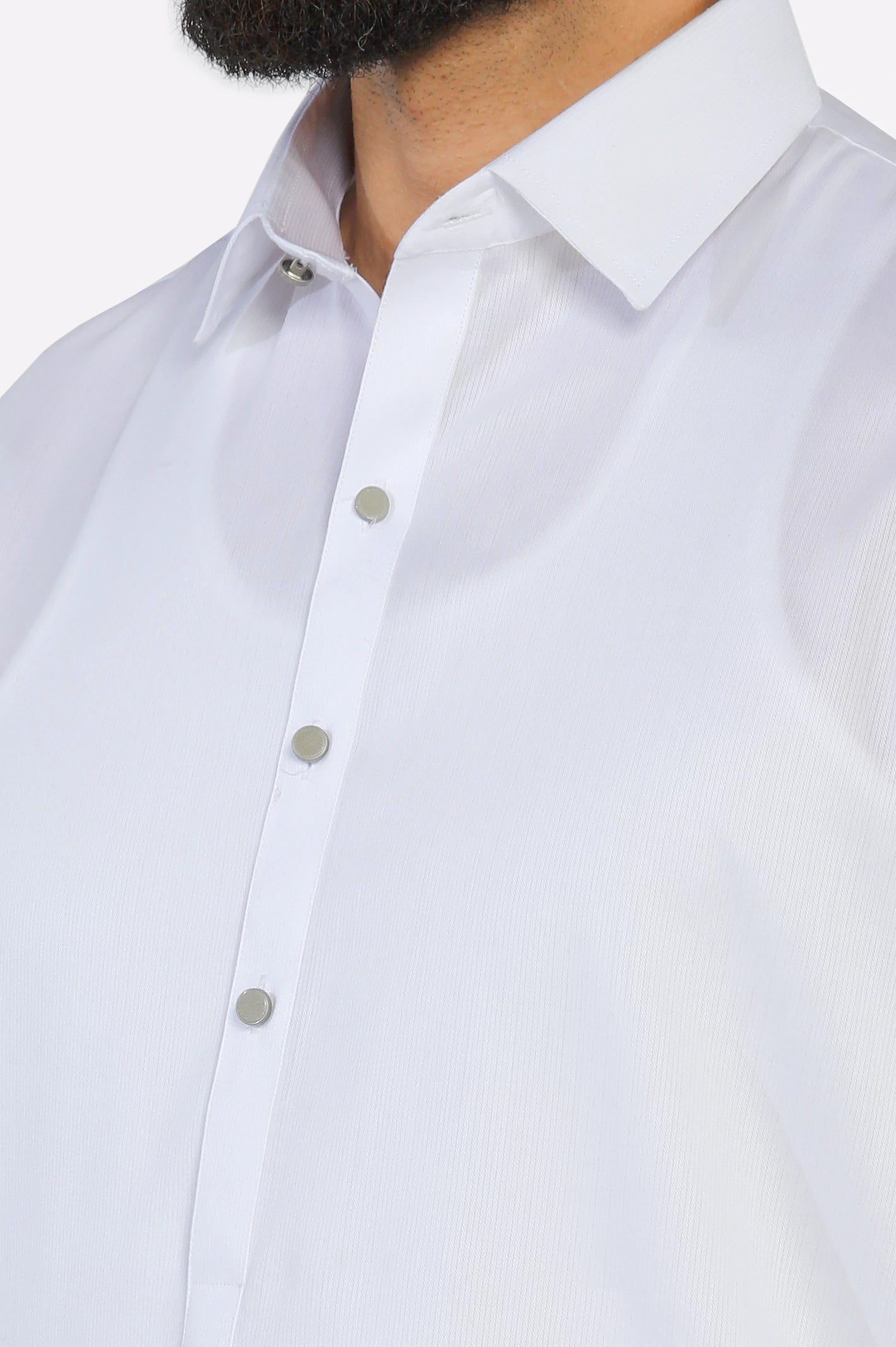 White Cotton Shalwar Kameez - Image 3