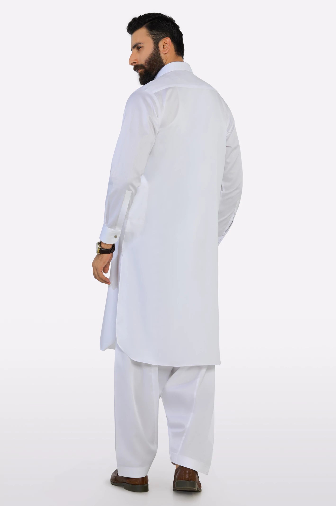 White Cotton Shalwar Kameez - Image 4