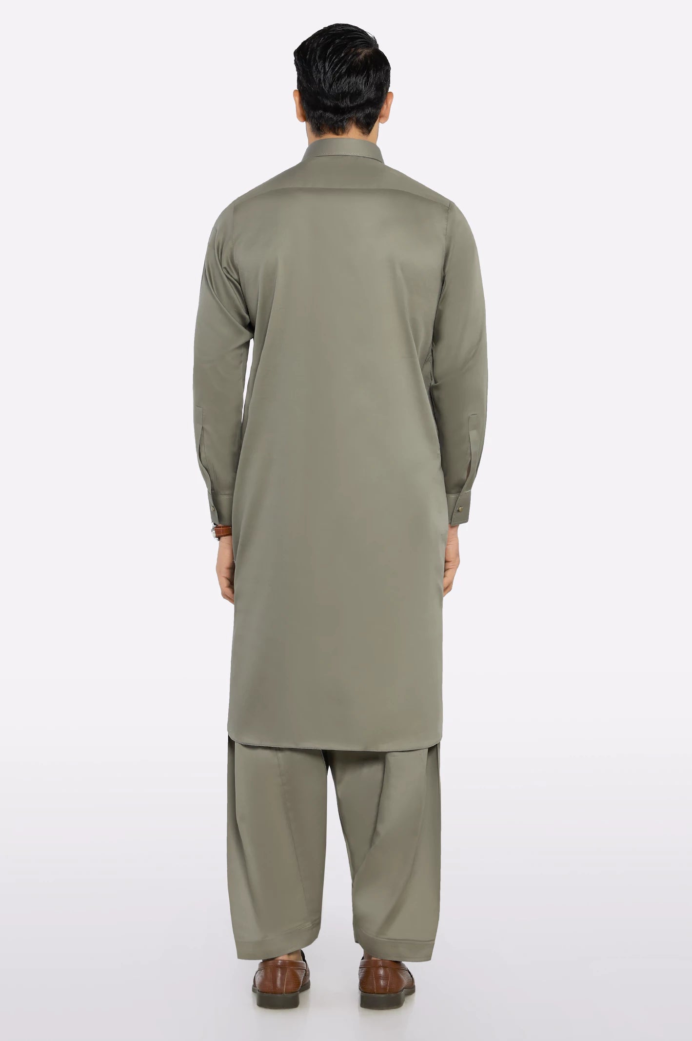 Dark Green Cotton Shalwar Kameez - Image 4