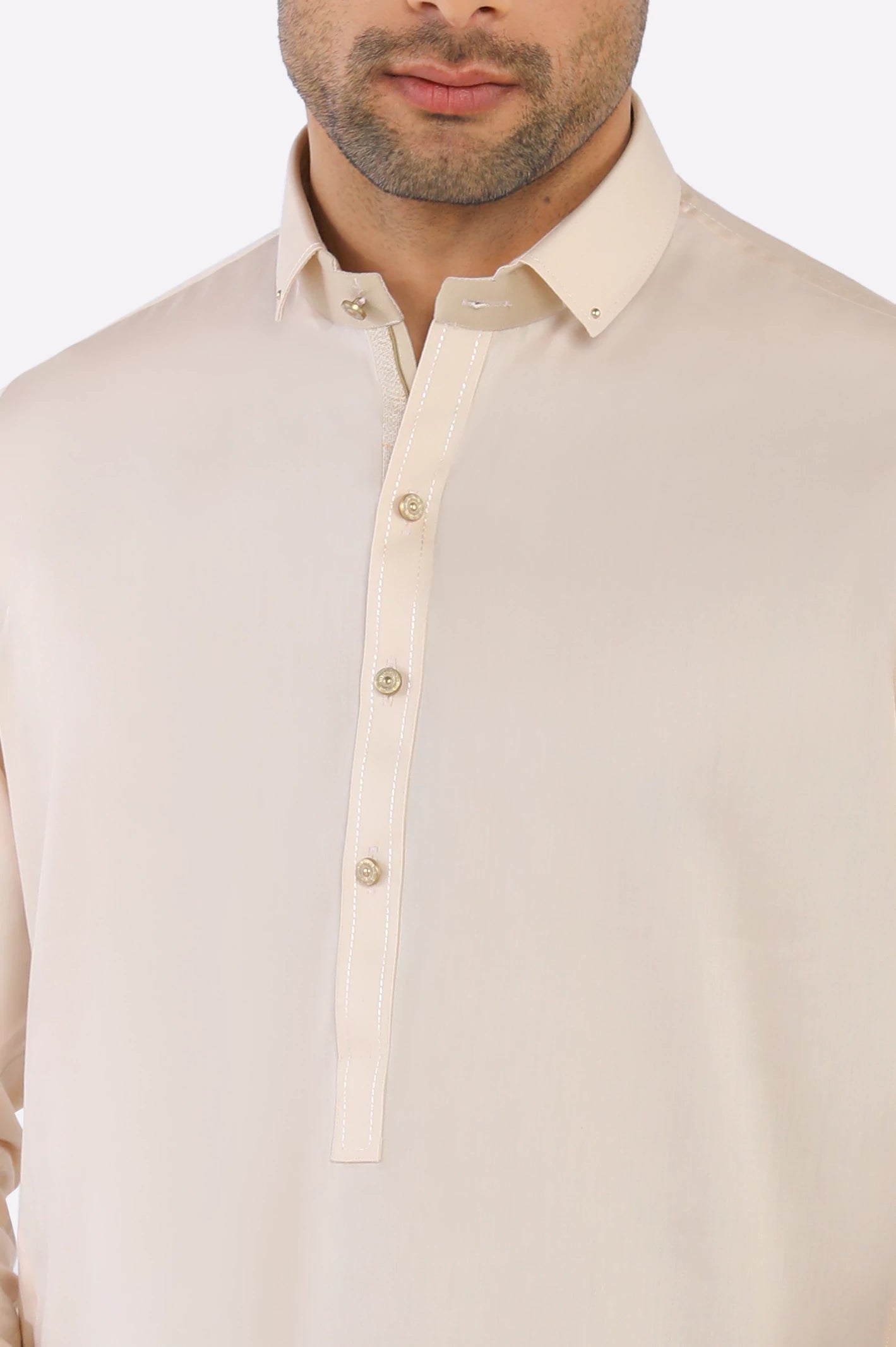 Peach Cotton Shalwar Kameez - Image 3