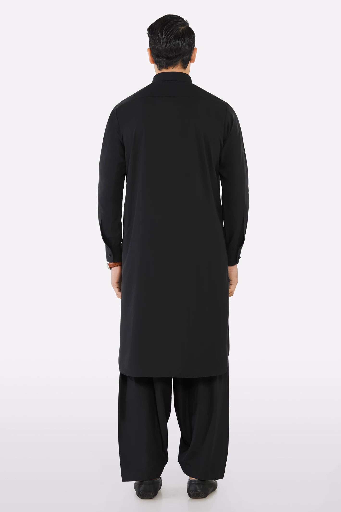 Black Wash & Wear Shalwar Kameez - Image 4