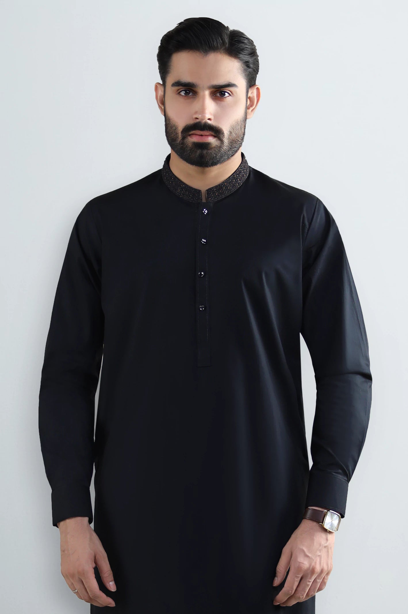 Black Cotton Shalwar Kameez