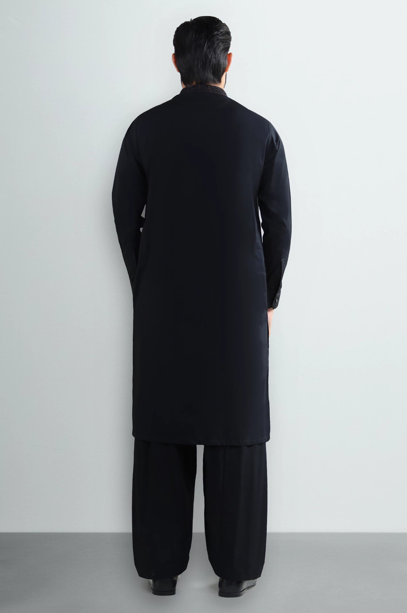 Black Cotton Shalwar Kameez - Image 4