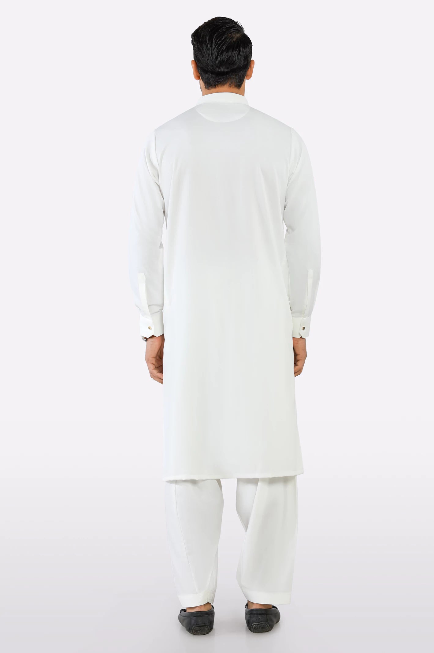 Off White Wash & Wear Shalwar Kameez - Image 4