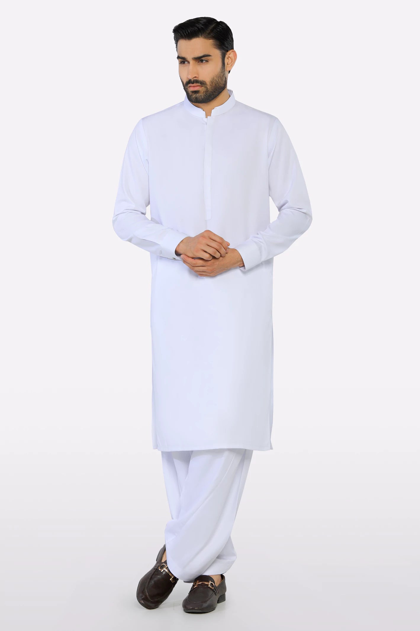 White Wash & Wear Shalwar Kameez - Image 2