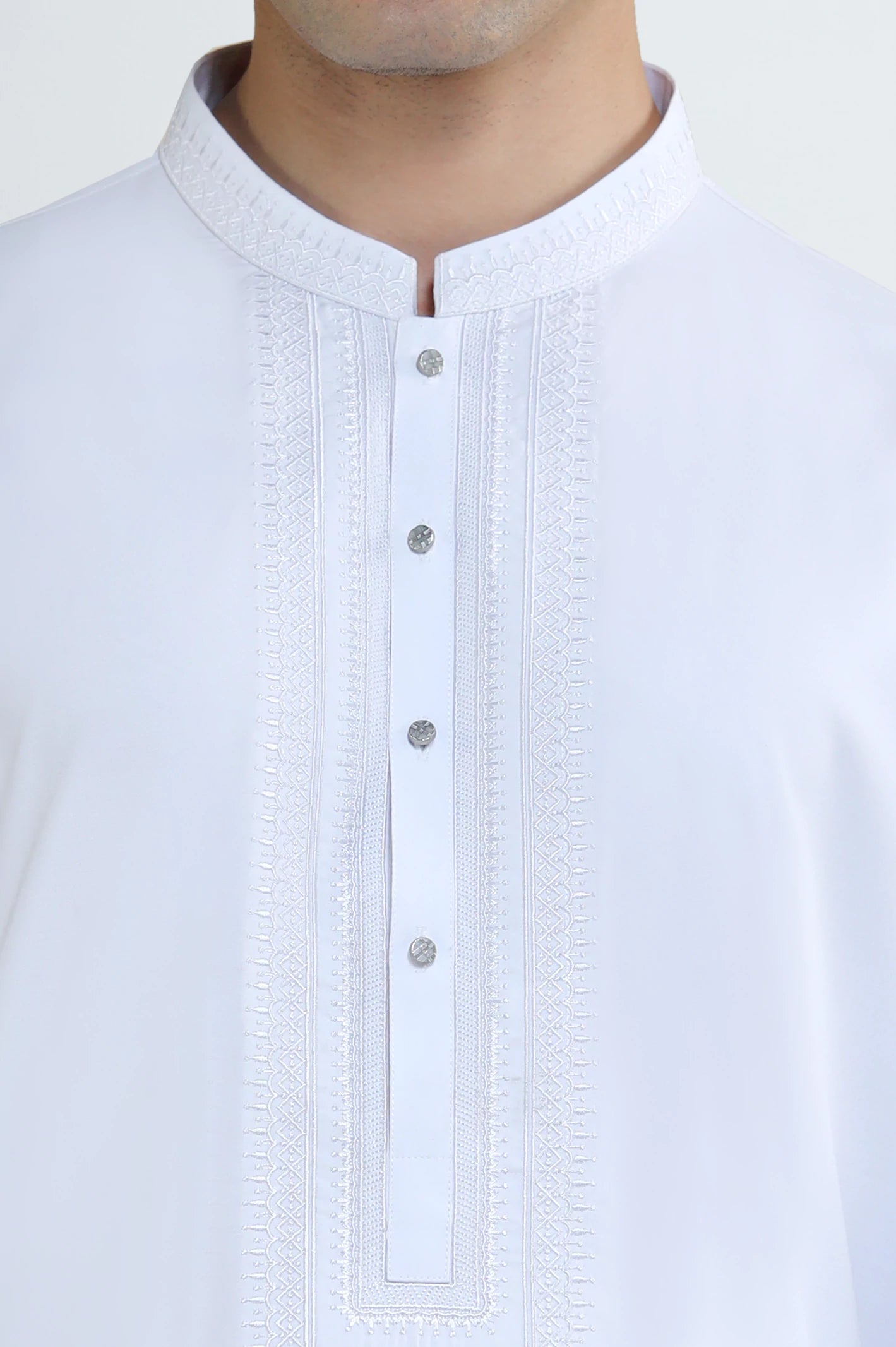 White Wash & Wear Shalwar Kameez - Image 3