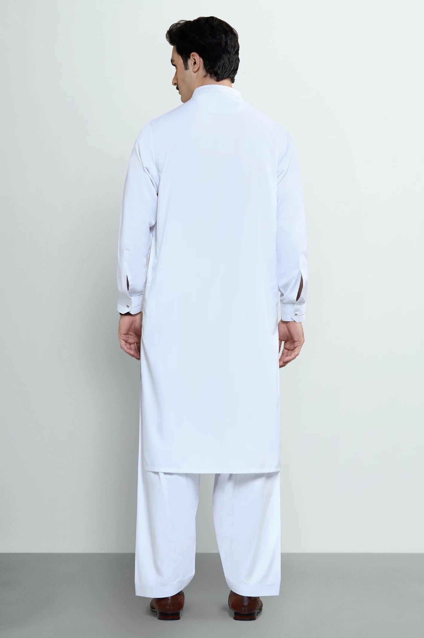 White Wash & Wear Shalwar Kameez - Image 4