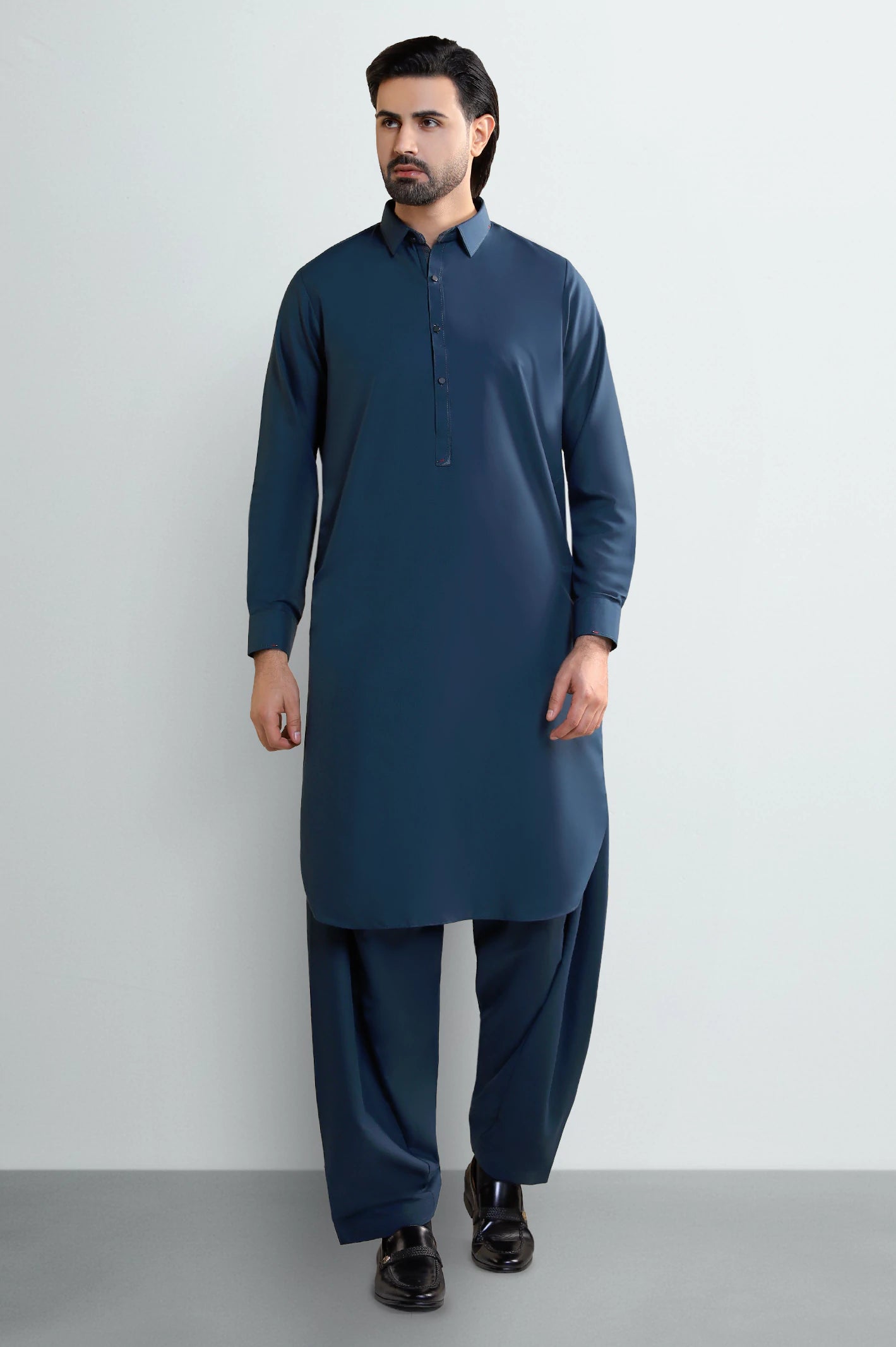 Green Wash & Wear Shalwar Kameez - Image 2