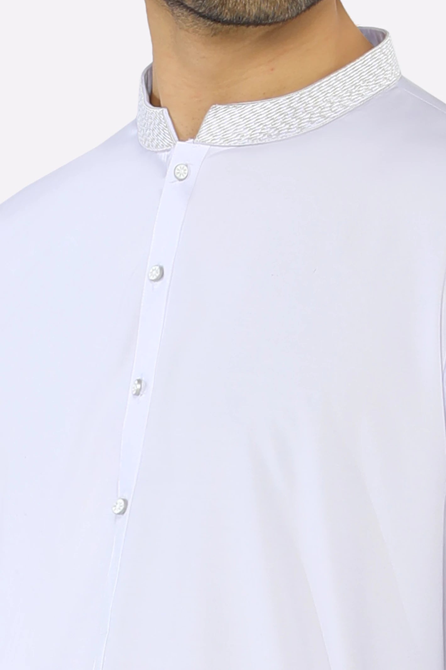 White Wash & Wear Shalwar Kameez - Image 3