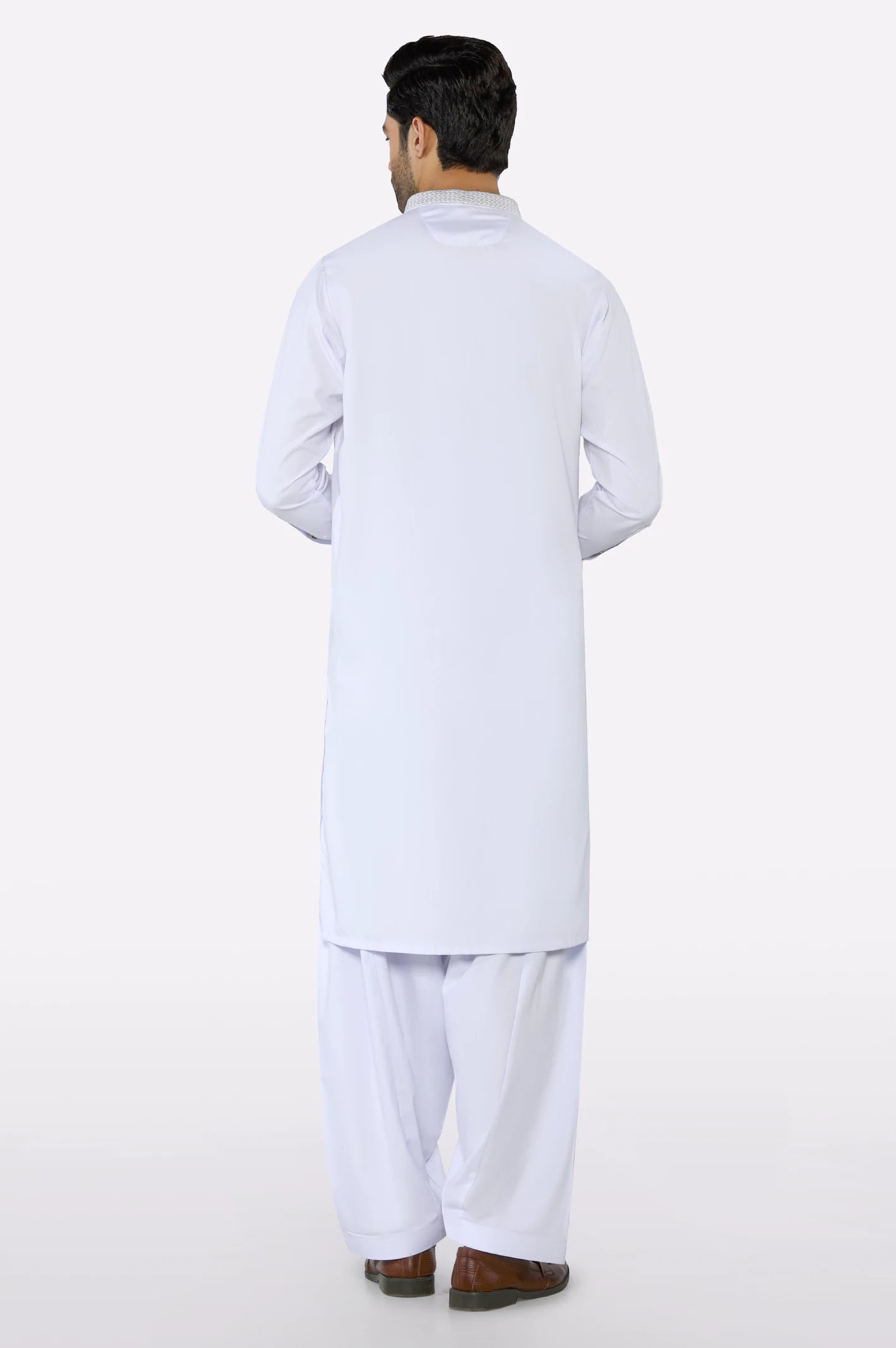 White Wash & Wear Shalwar Kameez - Image 4