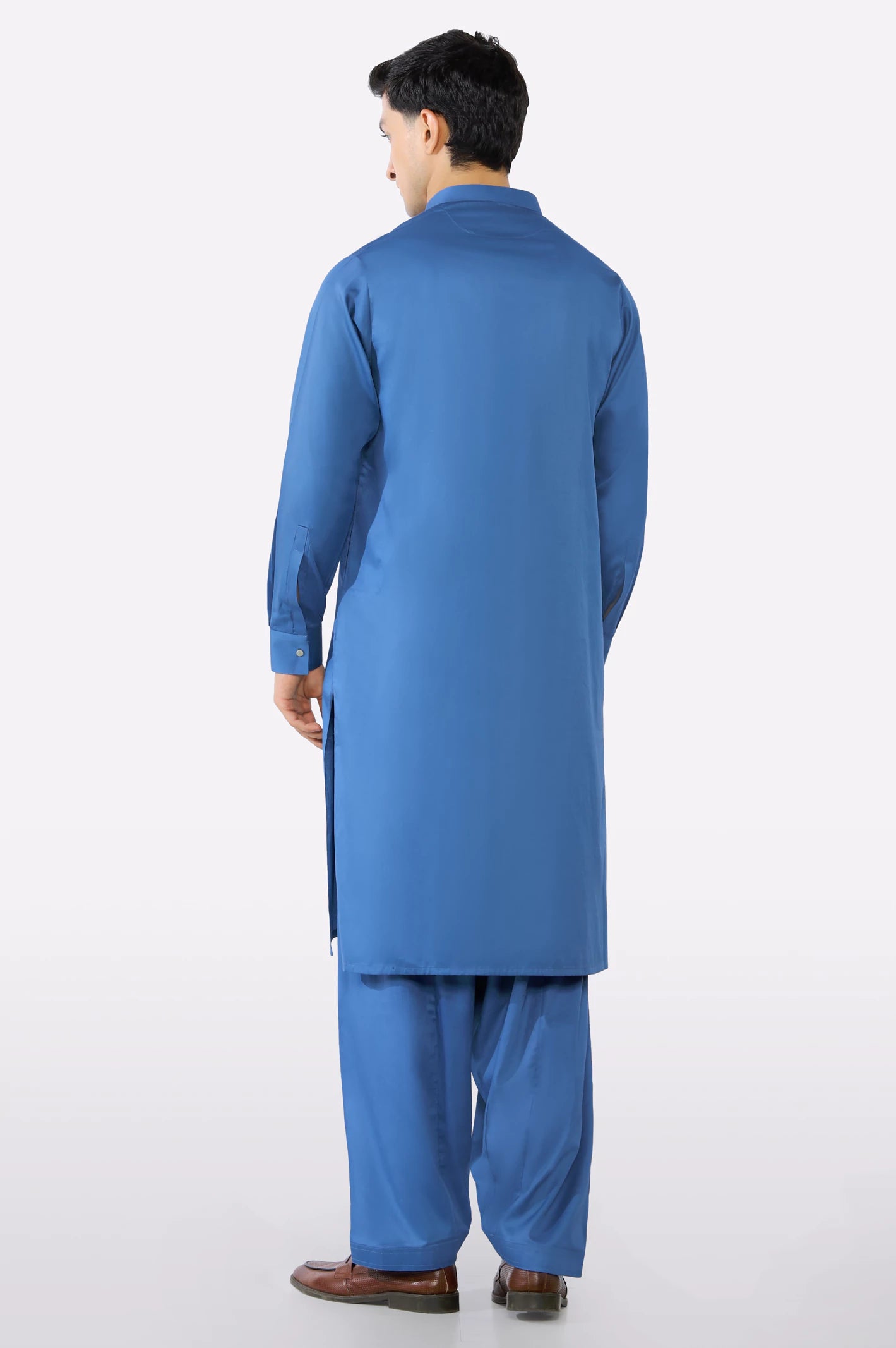 Blue Cotton Shalwar Kameez - Image 4