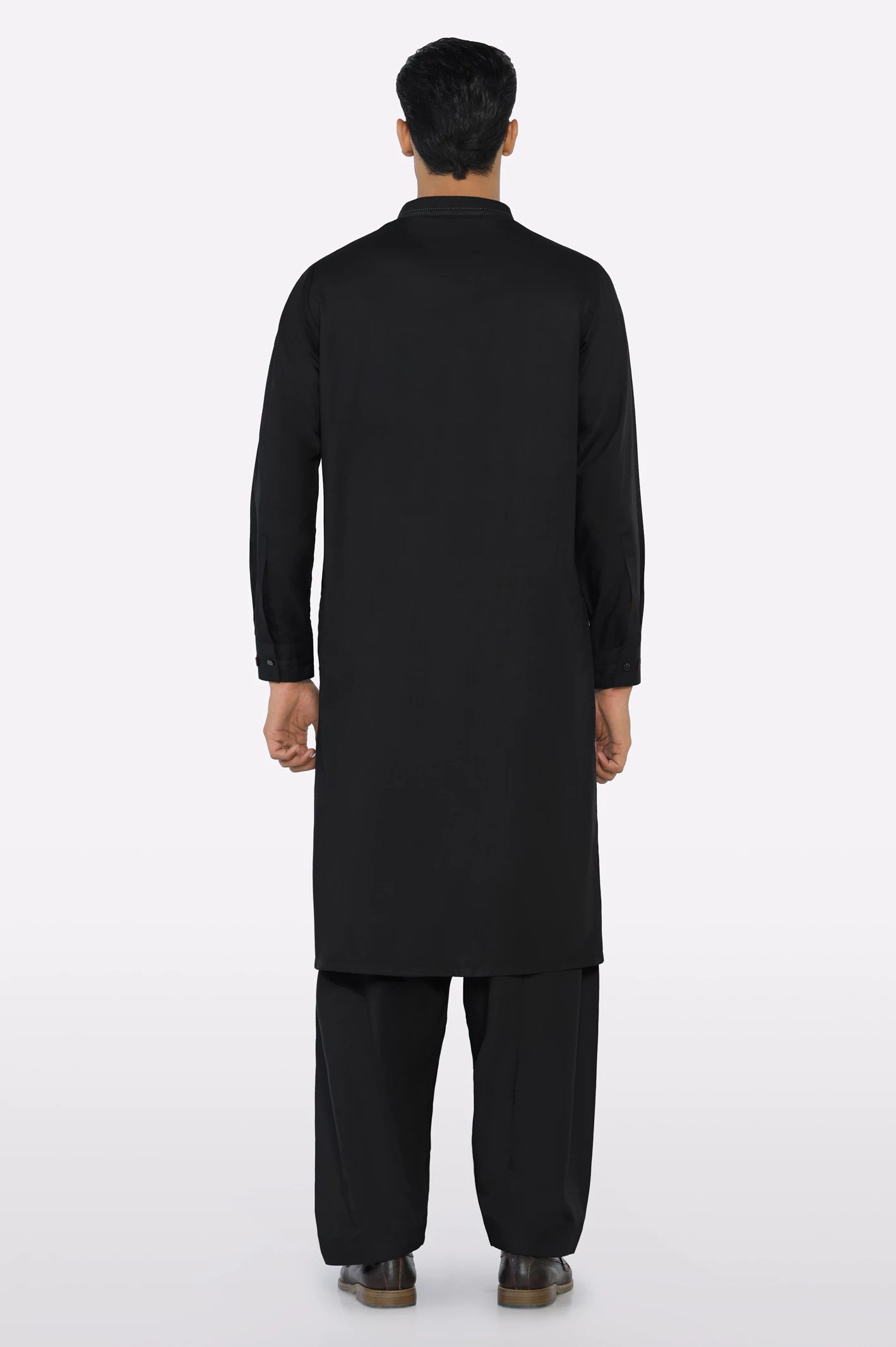 Black Wash & Wear Shalwar Kameez - Image 8