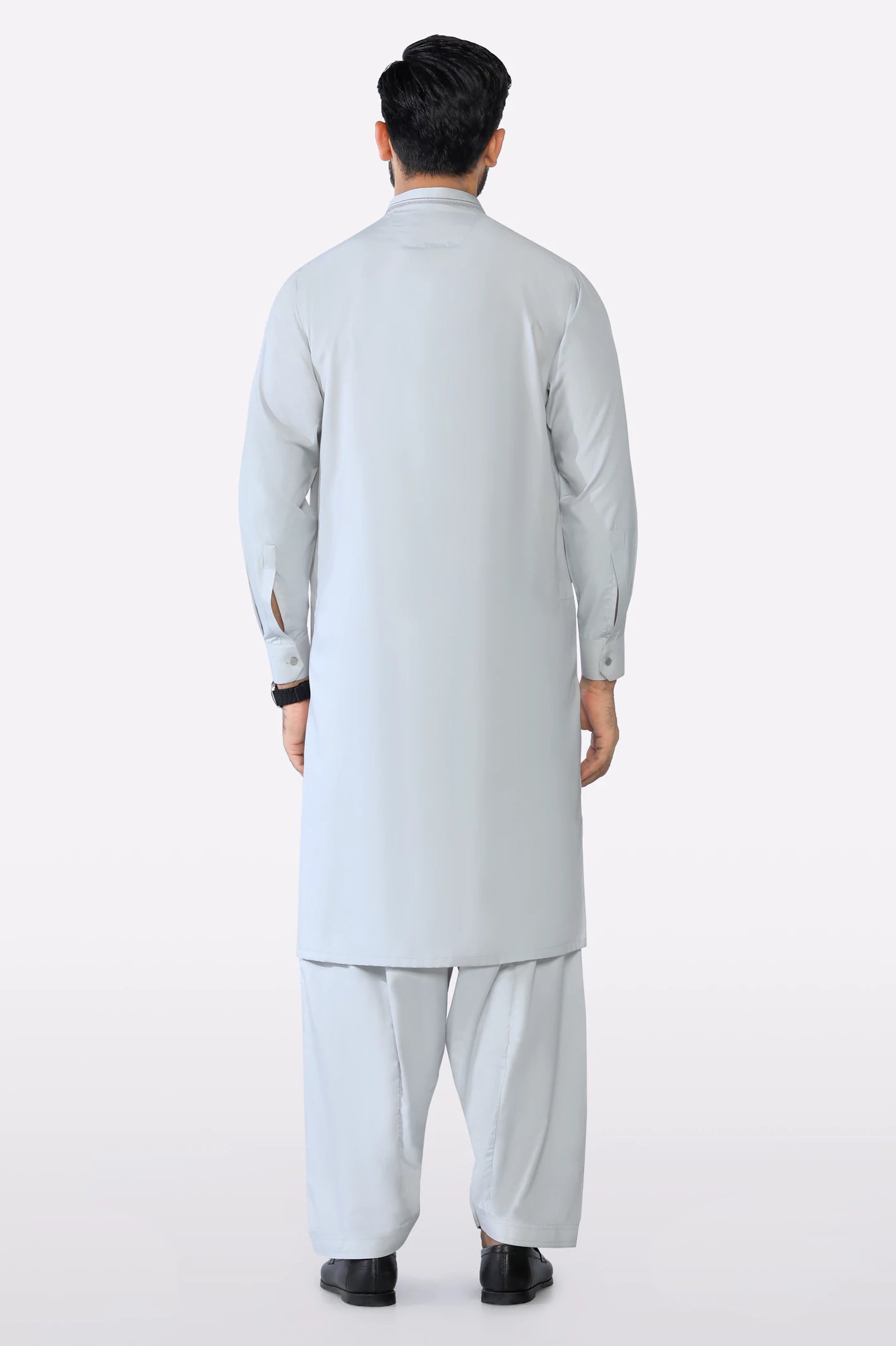 Light Grey Boski Shalwar Kameez - Image 4