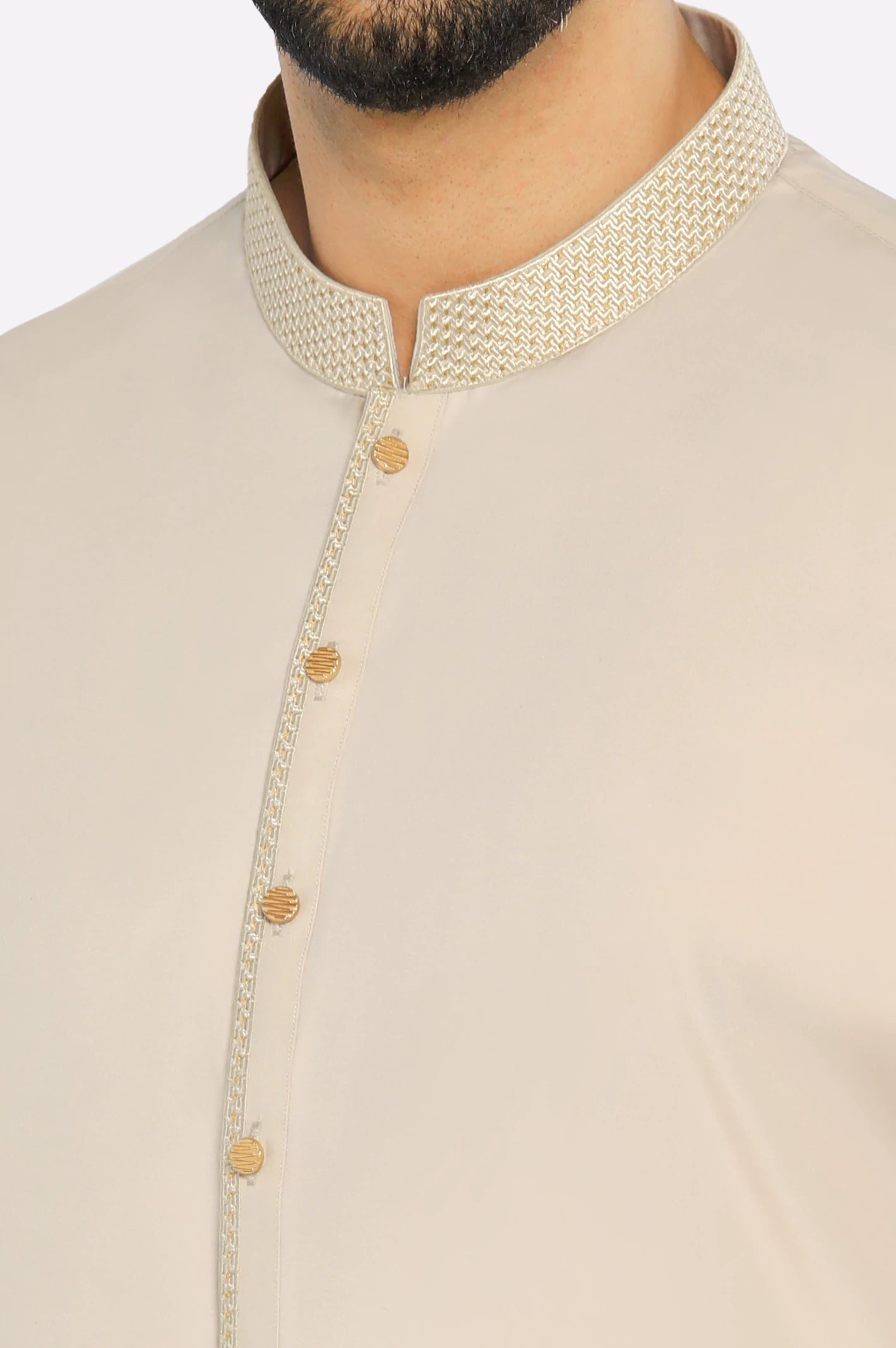 Light Beige Wash & Wear Shalwar Kameez - Image 3