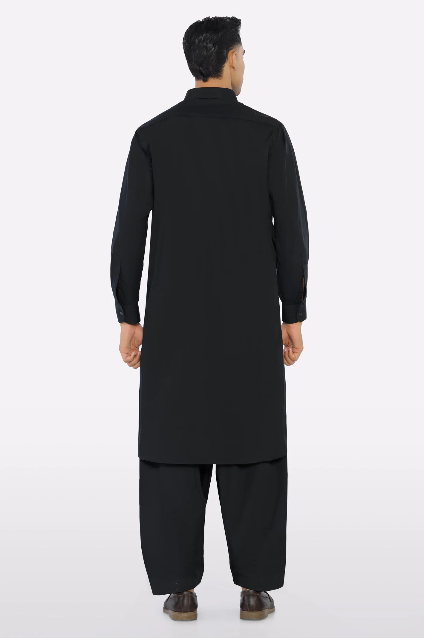 Black Cotton Shalwar Kameez - Image 4