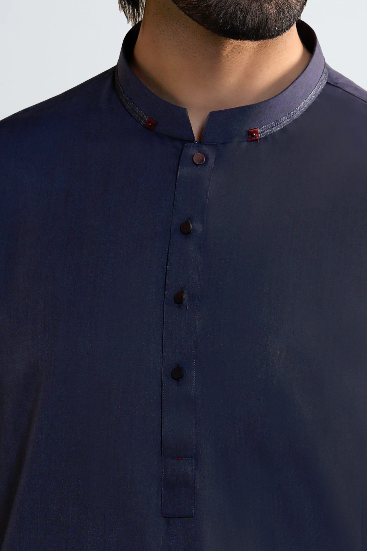Navy Blue Wash & Wear Shalwar Kameez - Image 3