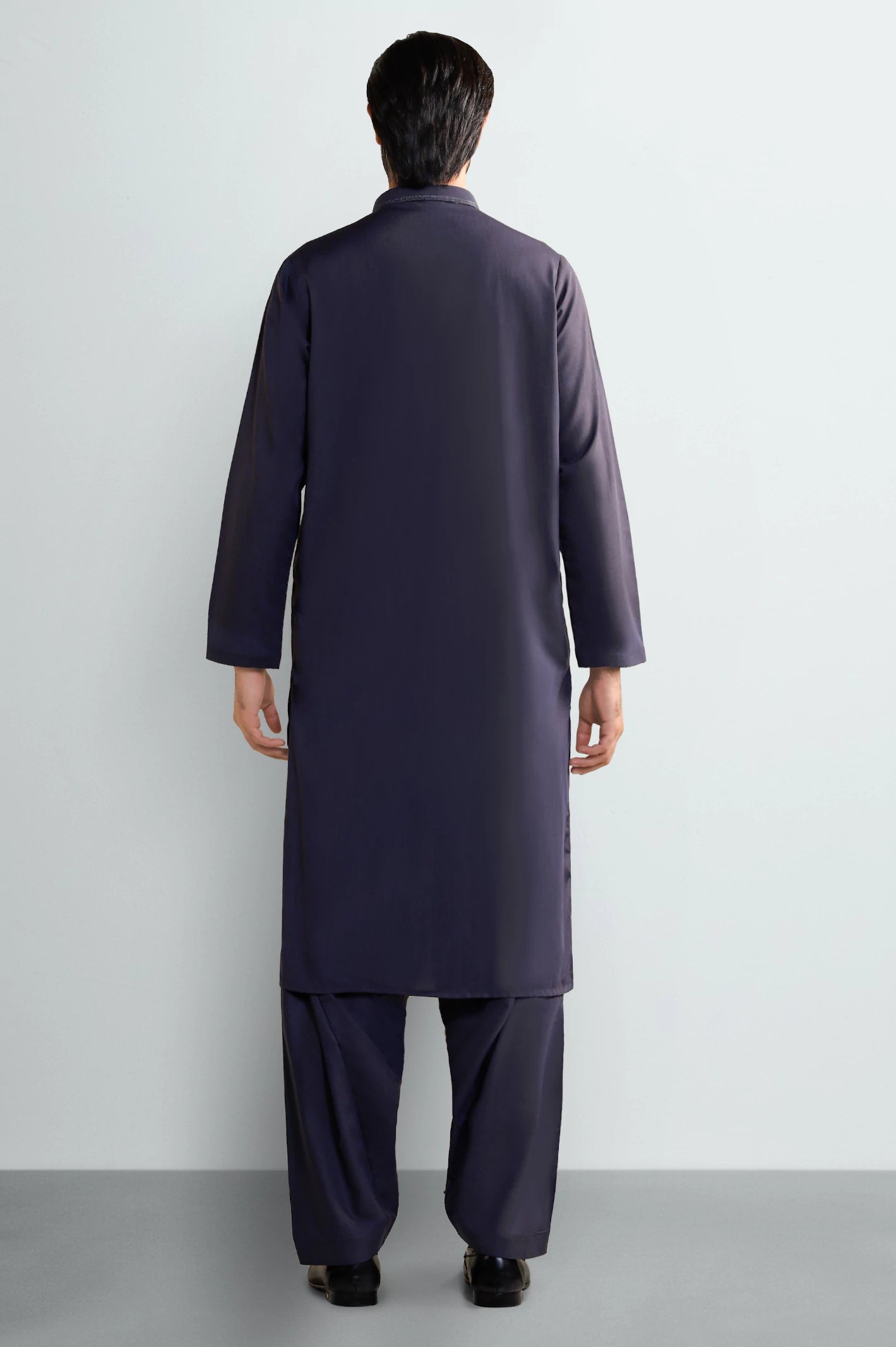 Navy Blue Wash & Wear Shalwar Kameez - Image 4
