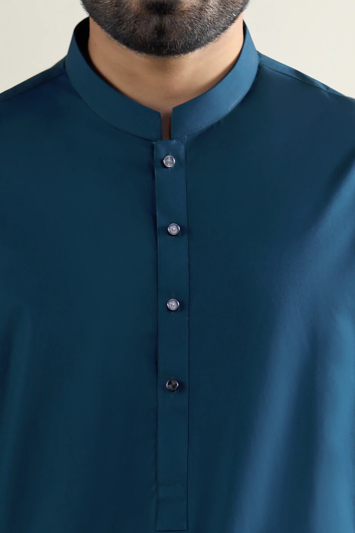 Blue Cotton Shalwar Kameez - Image 3