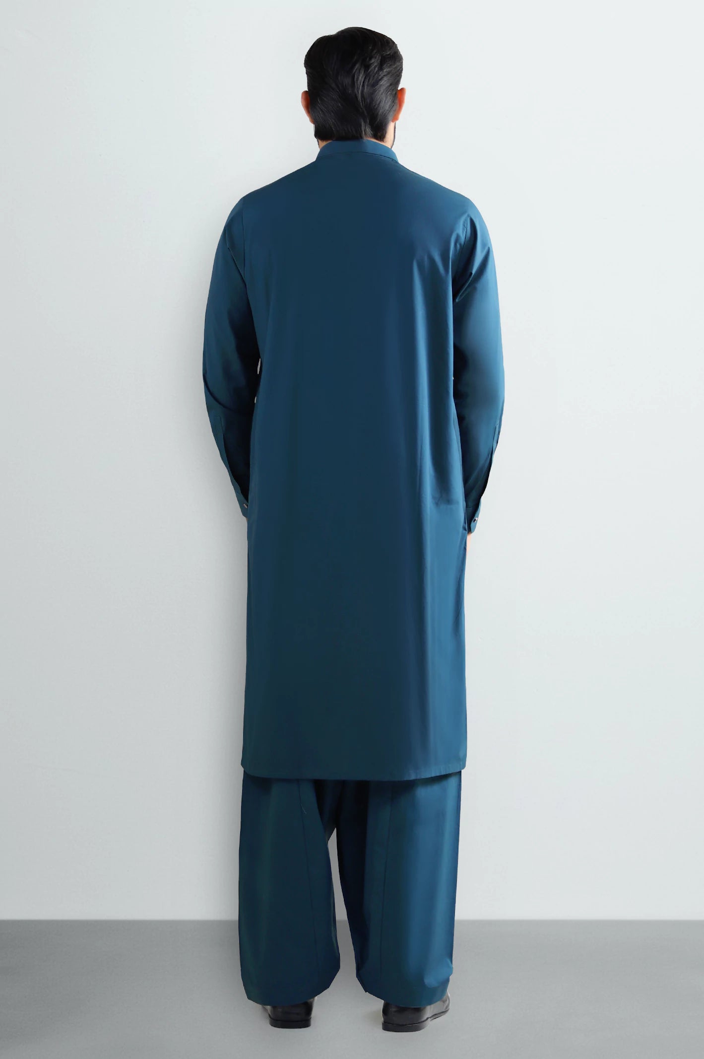 Blue Cotton Shalwar Kameez - Image 4