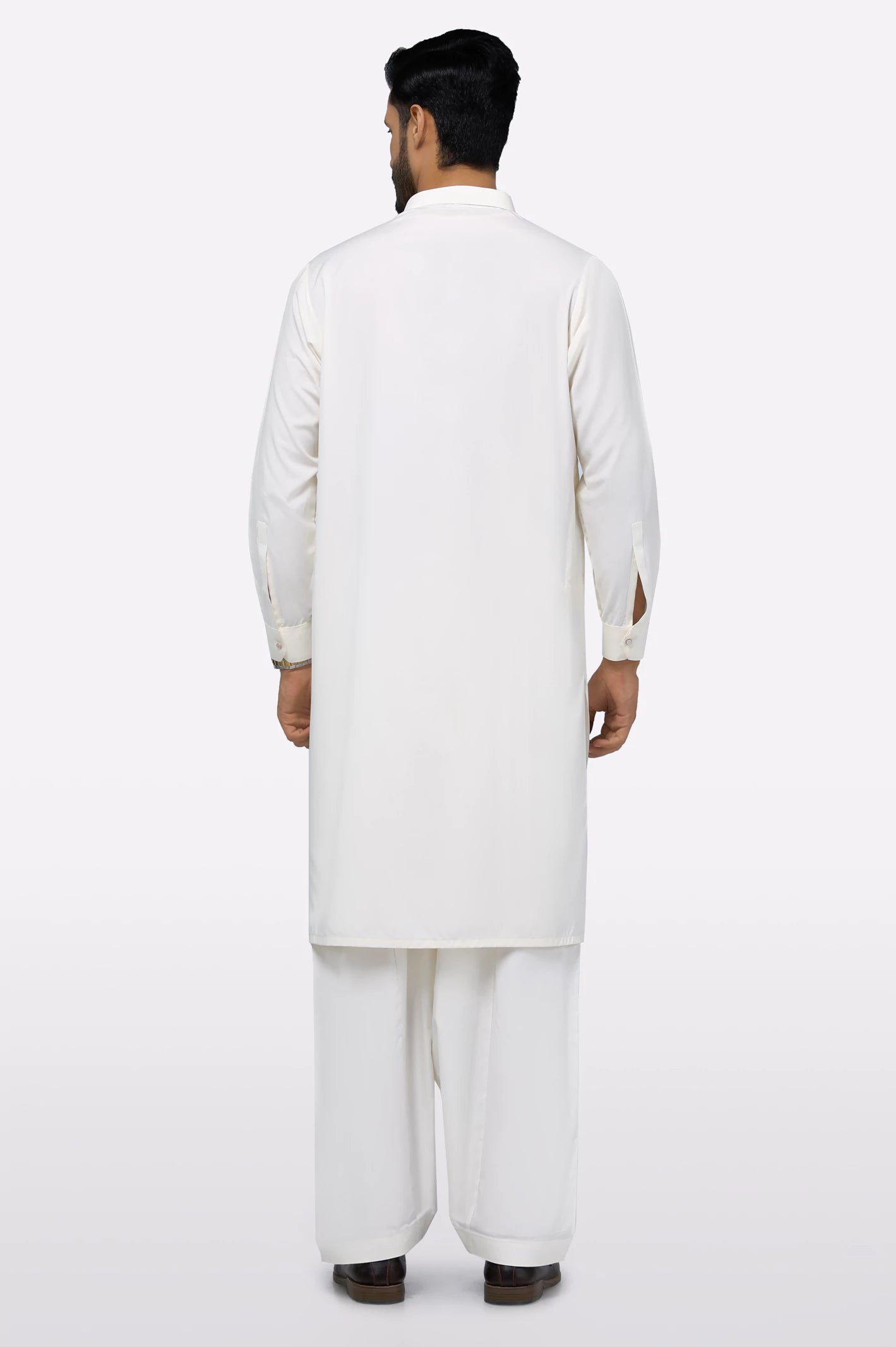 Cream Wash & Wear Shalwar Kameez - Image 4