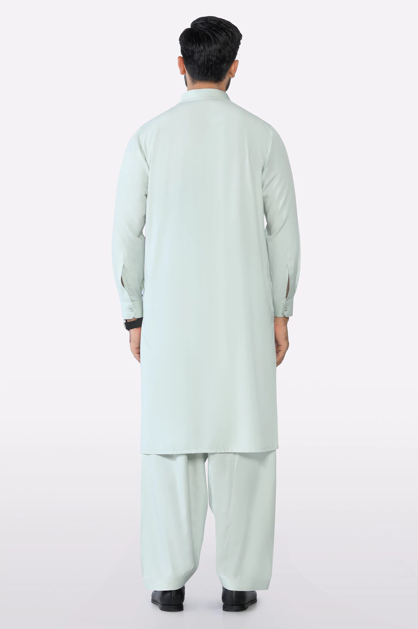 Light Green Wash & Wear Shalwar Kameez - Image 3