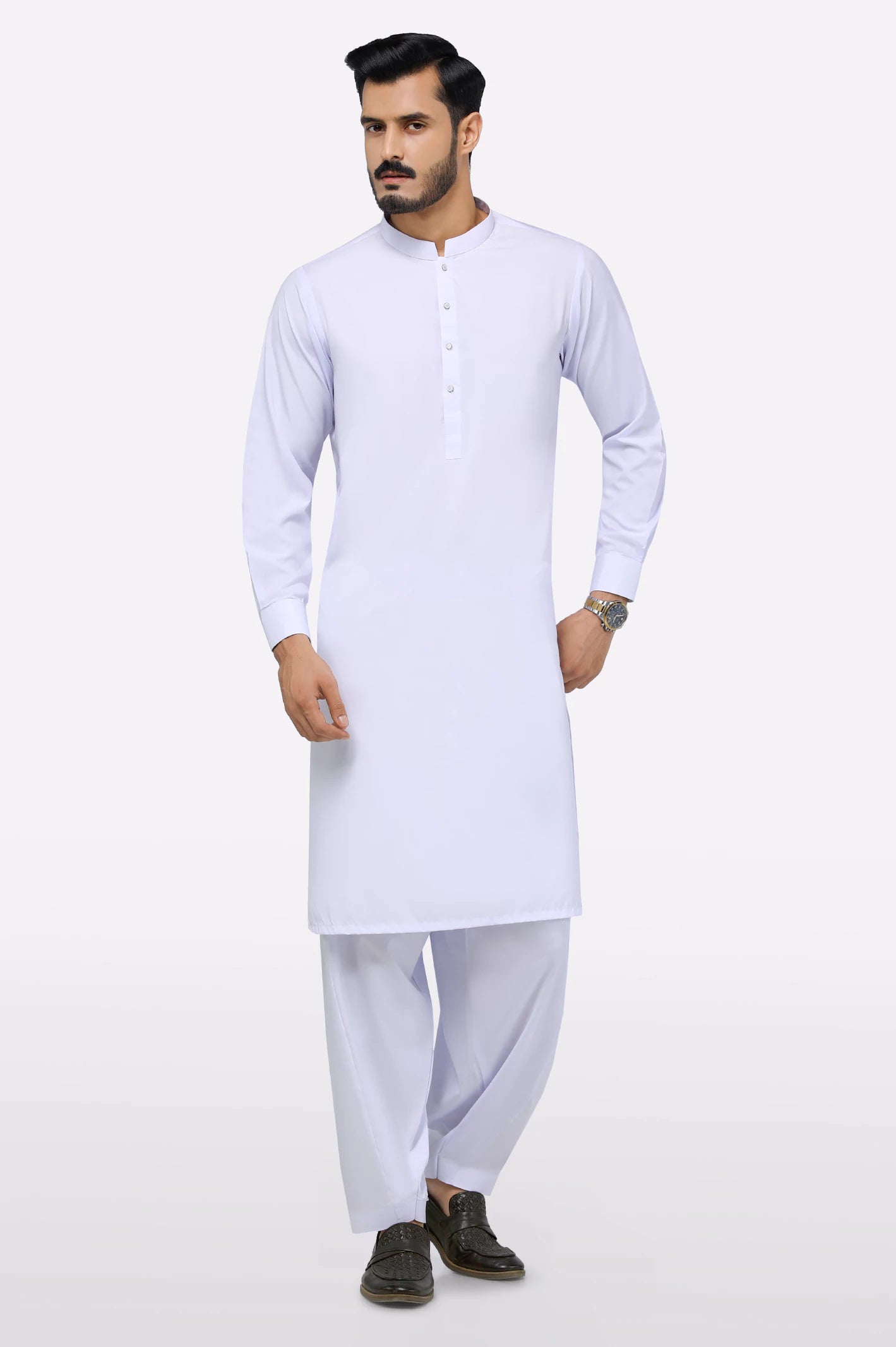 White Wash & Wear Shalwar Kameez - Image 2