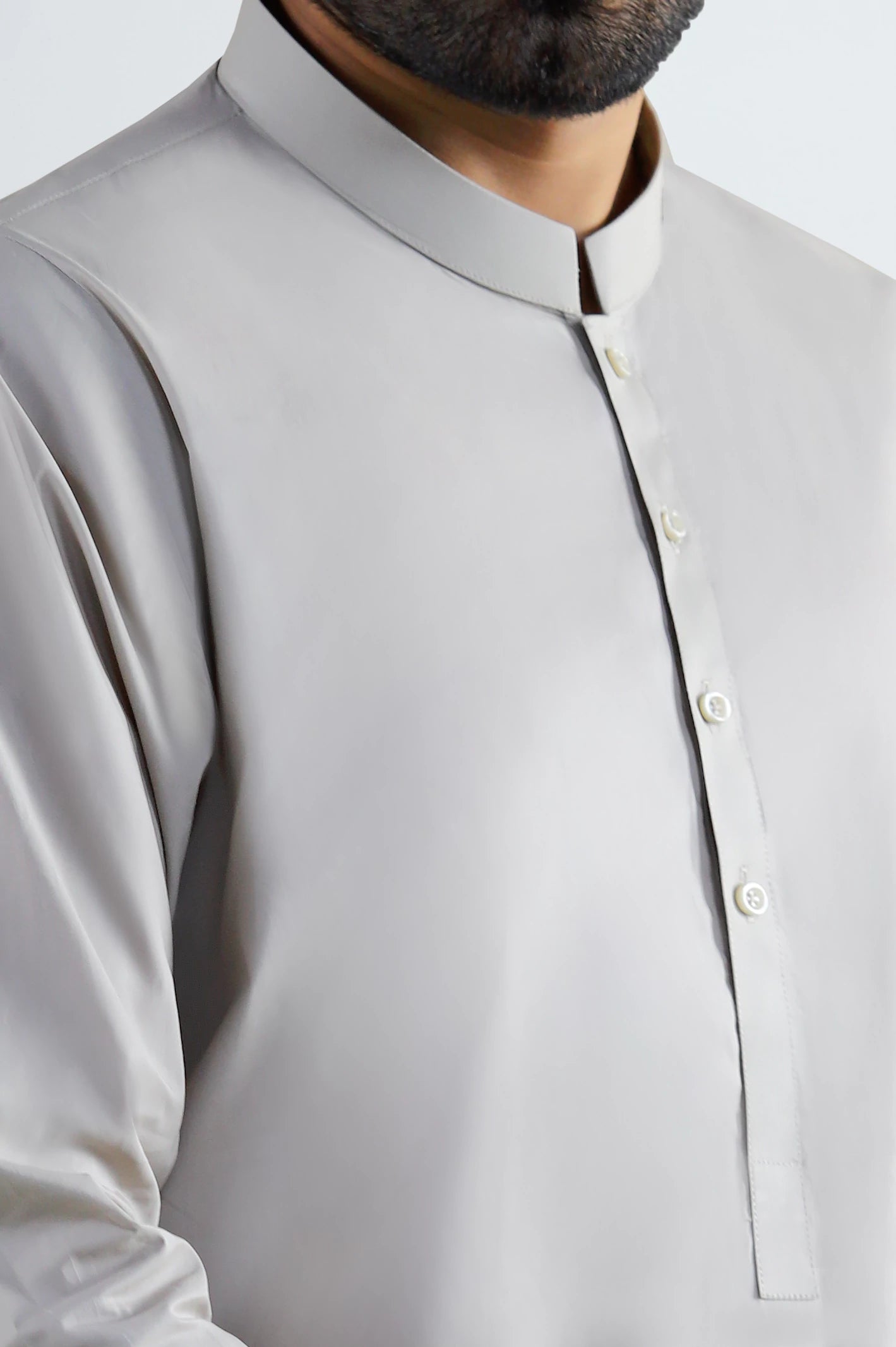 Beige Cotton Shalwar Kameez - Image 3