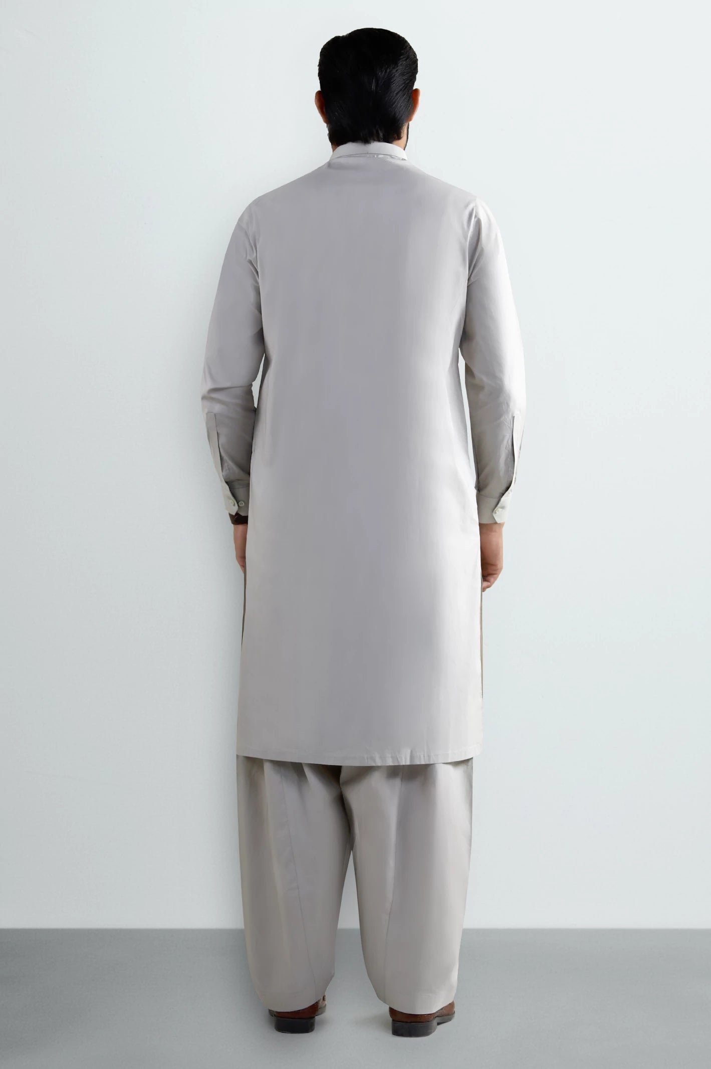 Beige Cotton Shalwar Kameez - Image 4