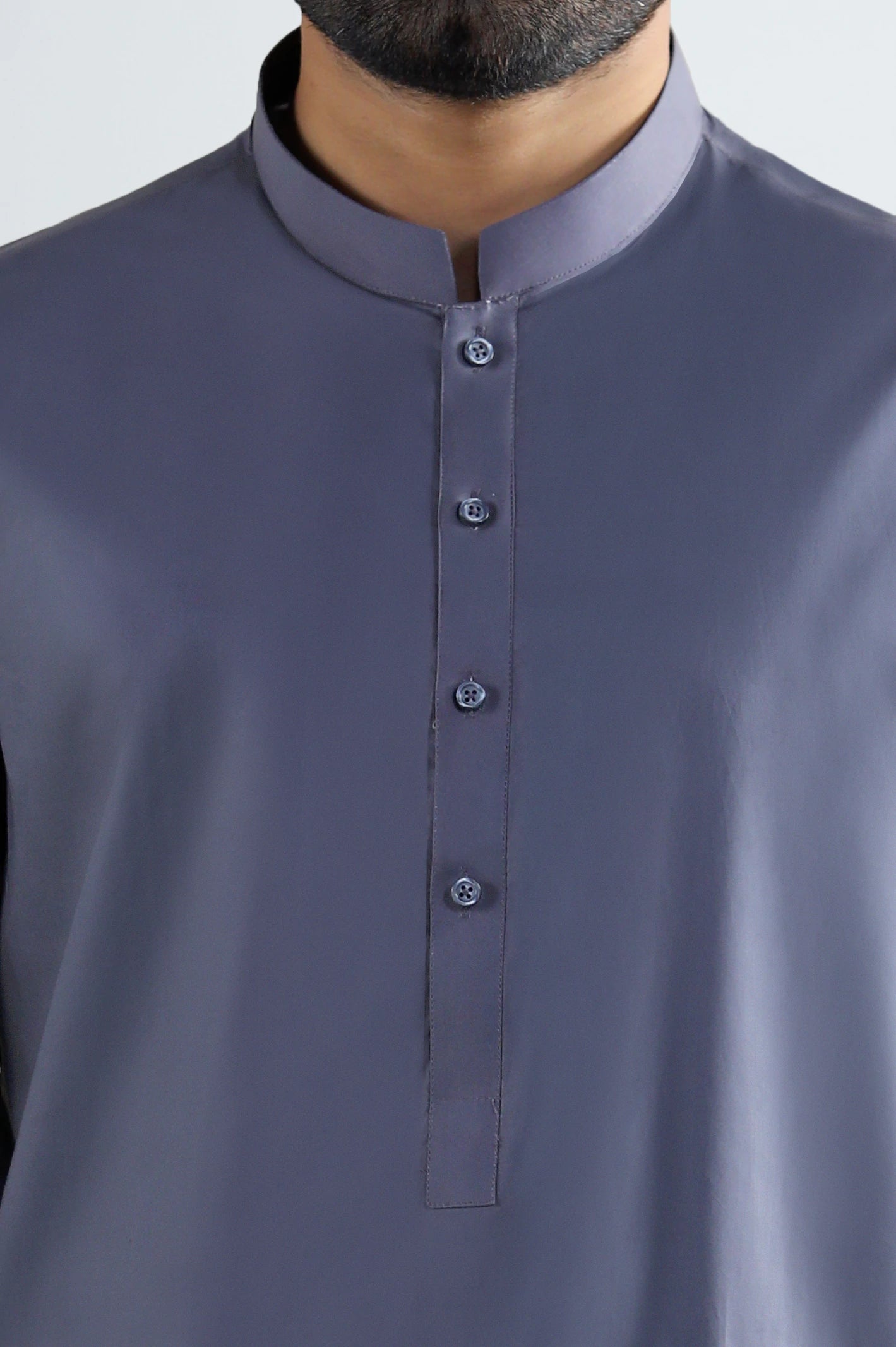 Dark Grey Cotton Shalwar Kameez - Image 3