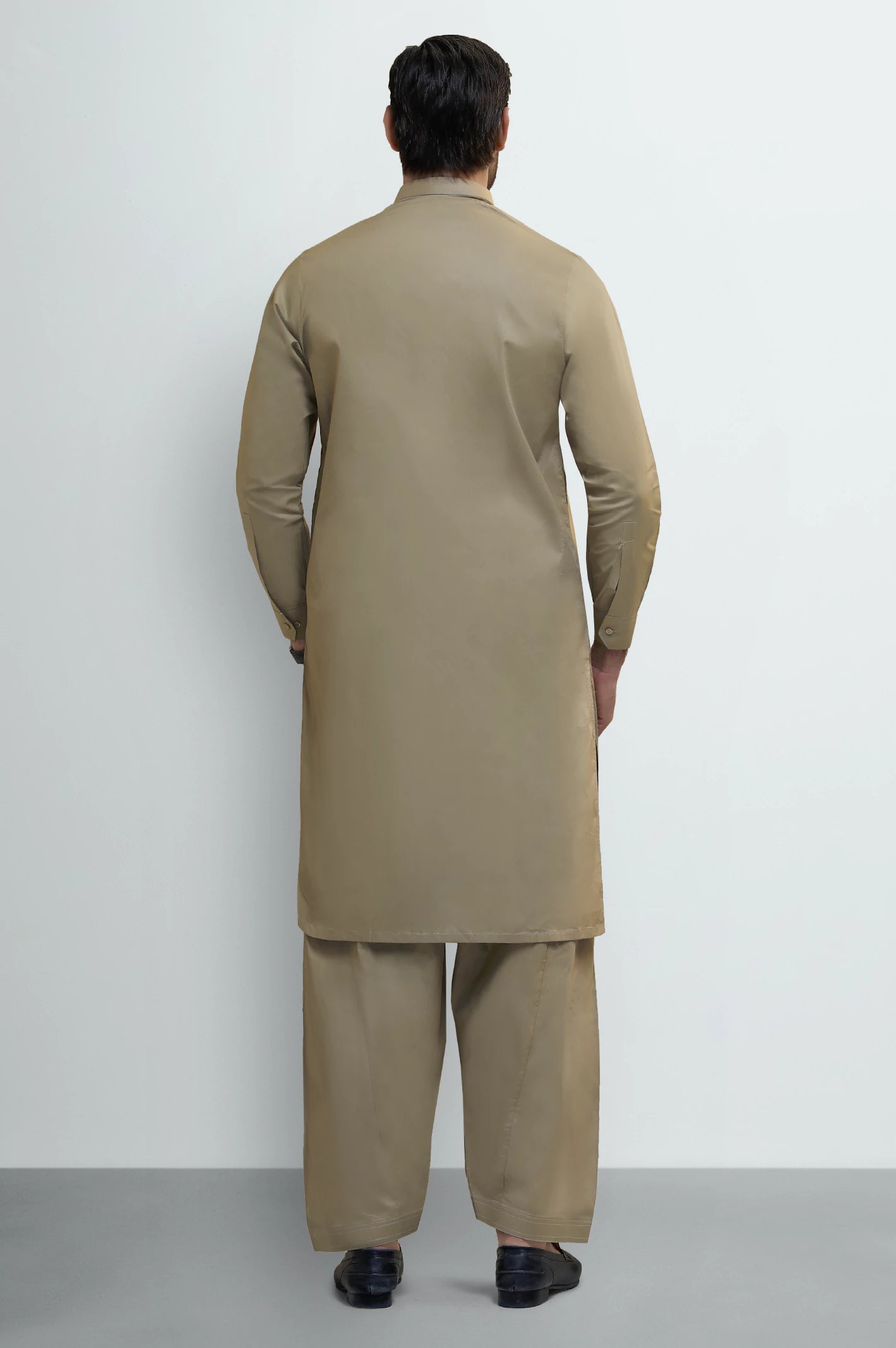 Khaki Cotton Shalwar Kameez - Image 4