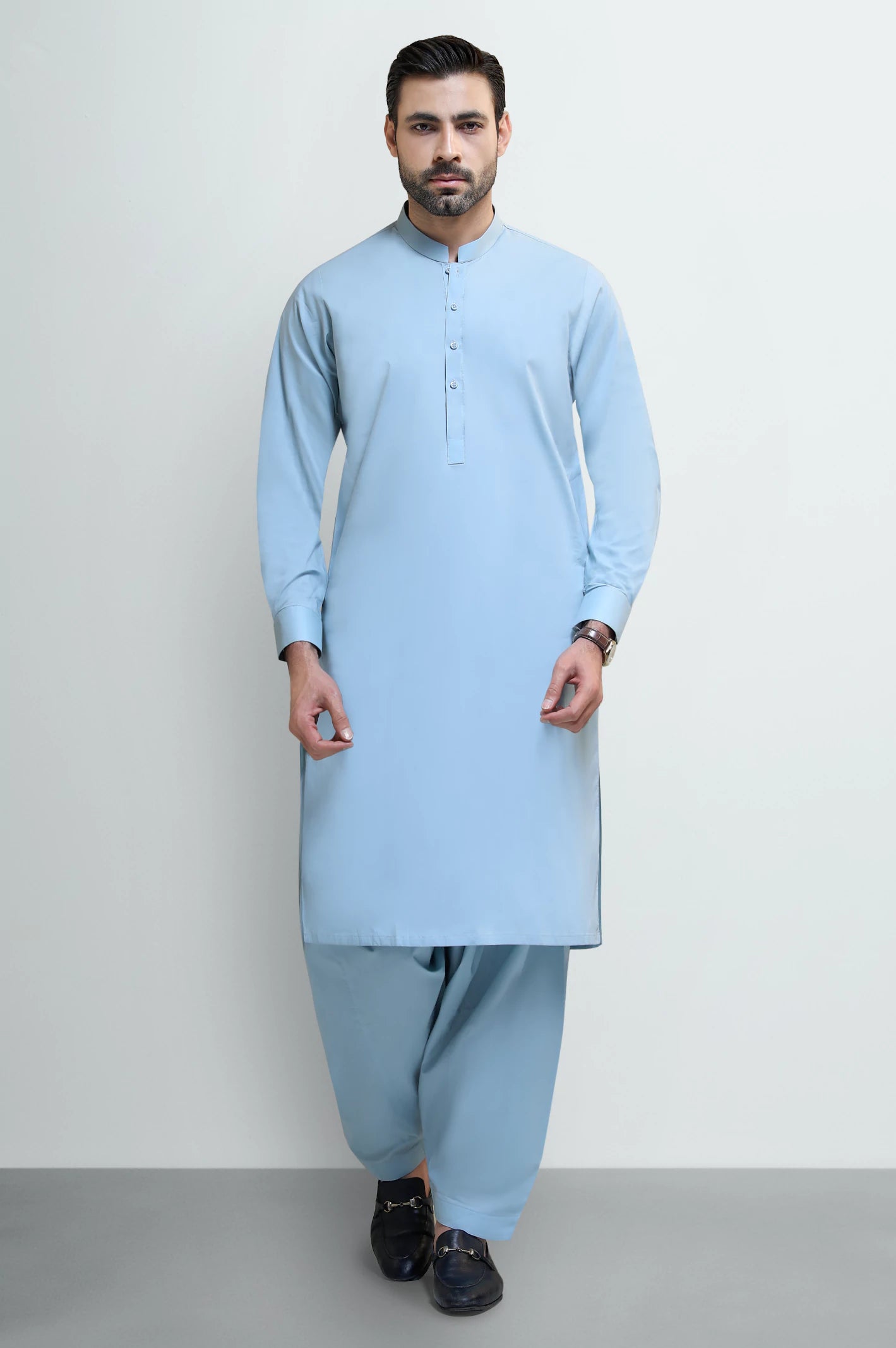 Medium Green Cotton Shalwar Kameez - Image 2