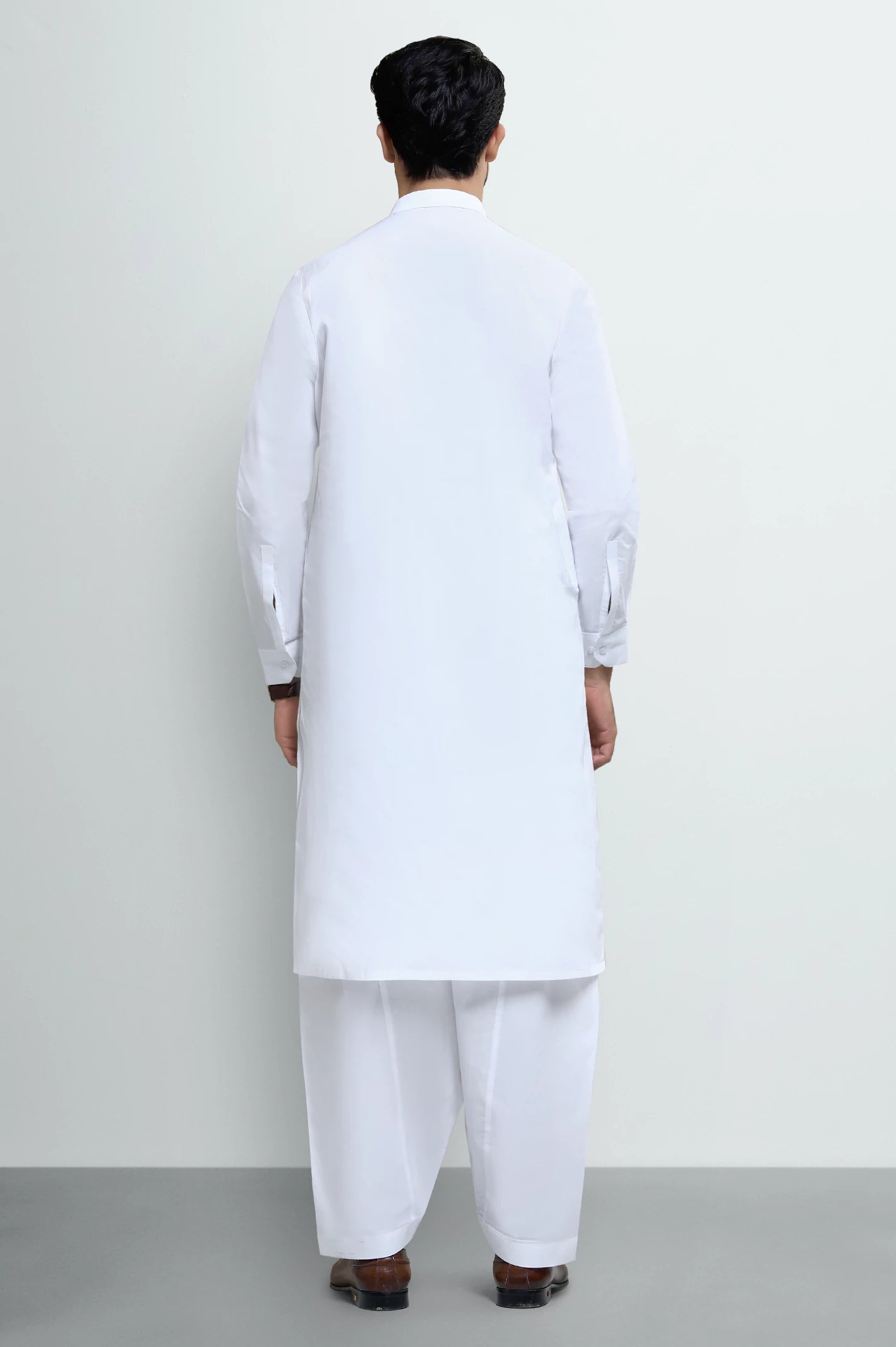 Off White Cotton Shalwar Kameez - Image 4