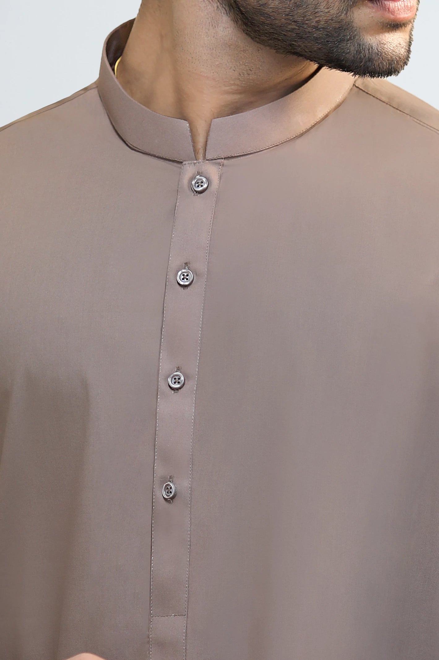 Light Brown Cotton Shalwar Kameez - Image 3