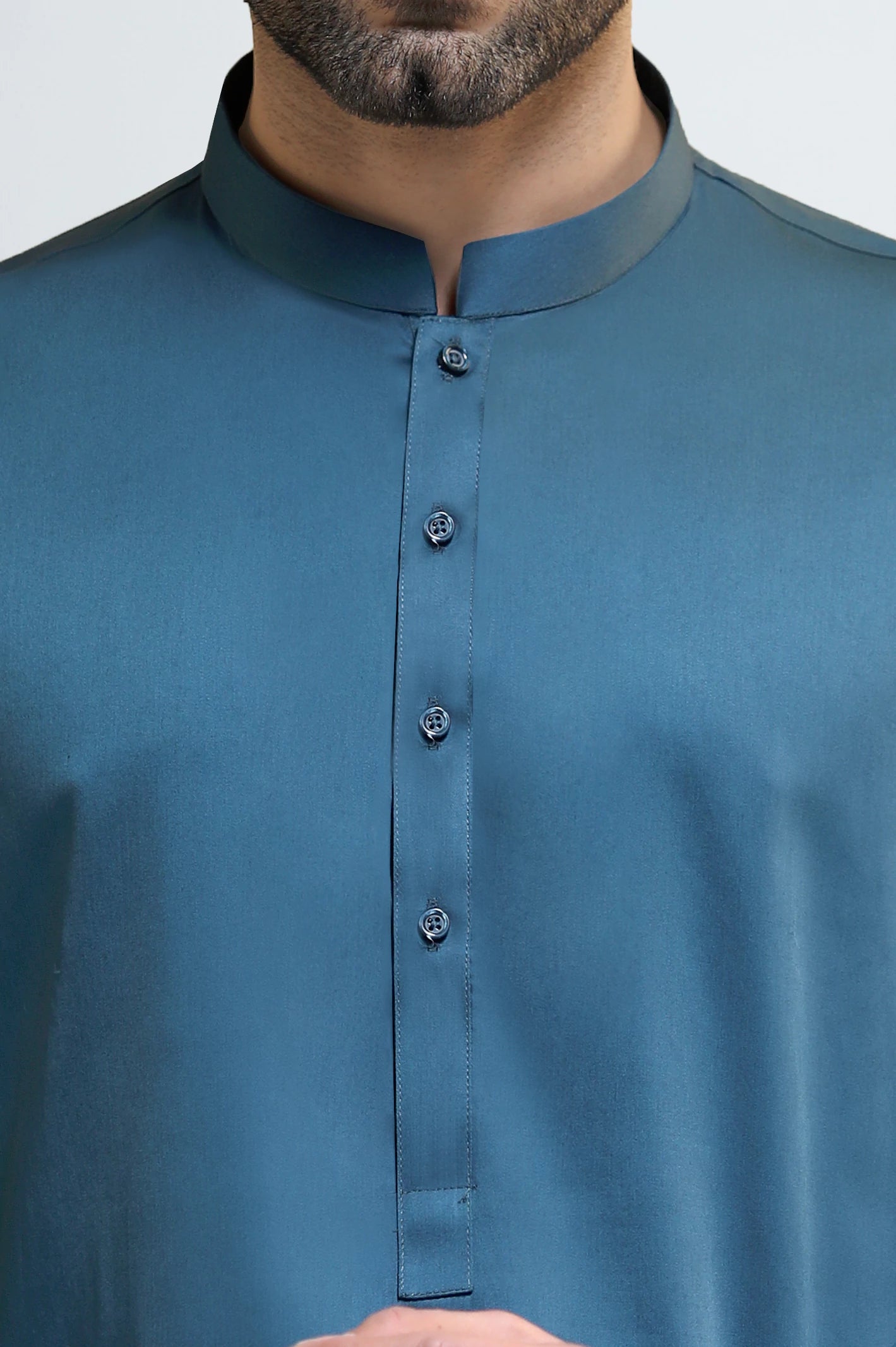 Dark Green Cotton Shalwar Kameez - Image 3
