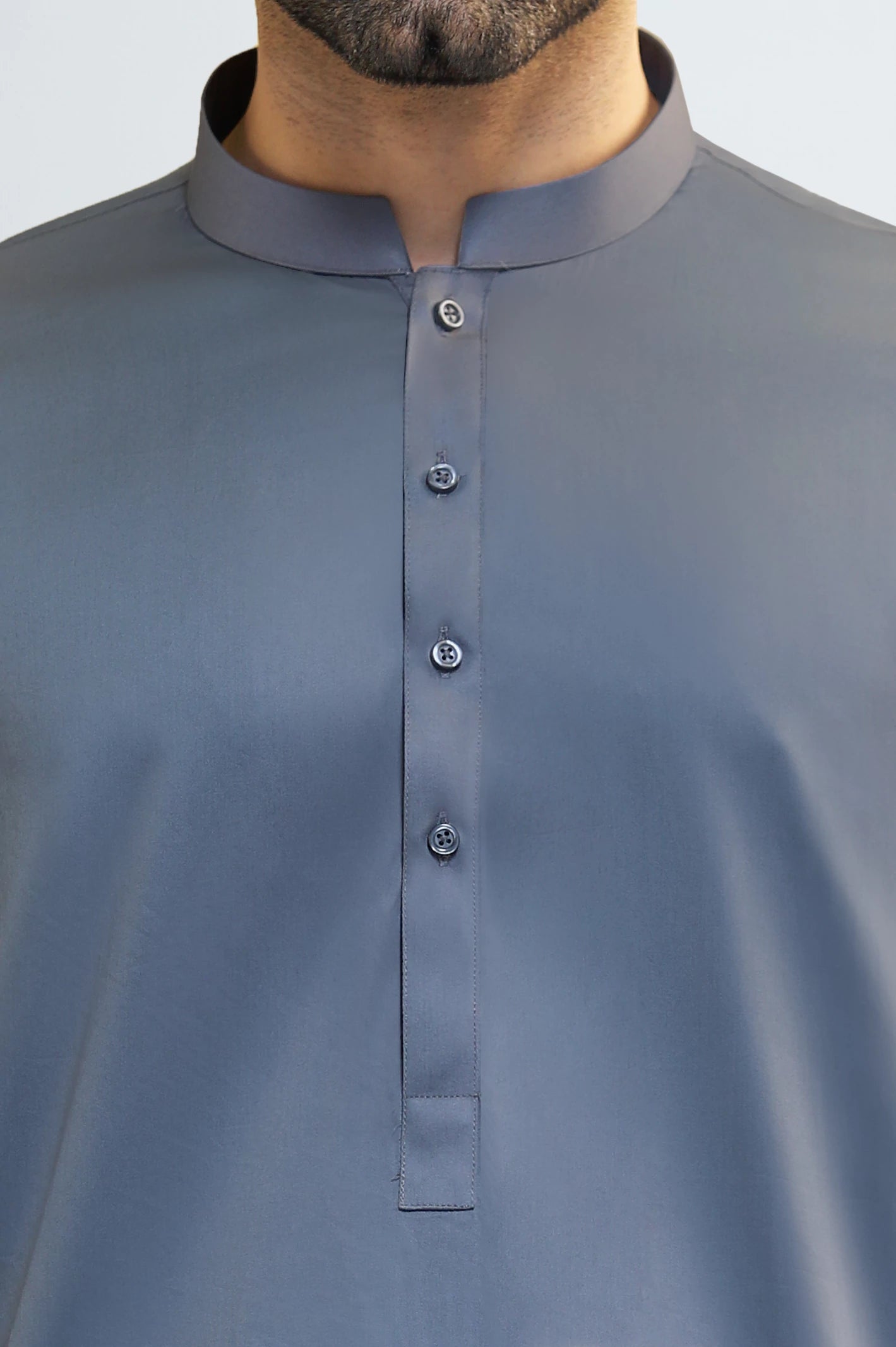 Grey Cotton Shalwar Kameez - Image 3