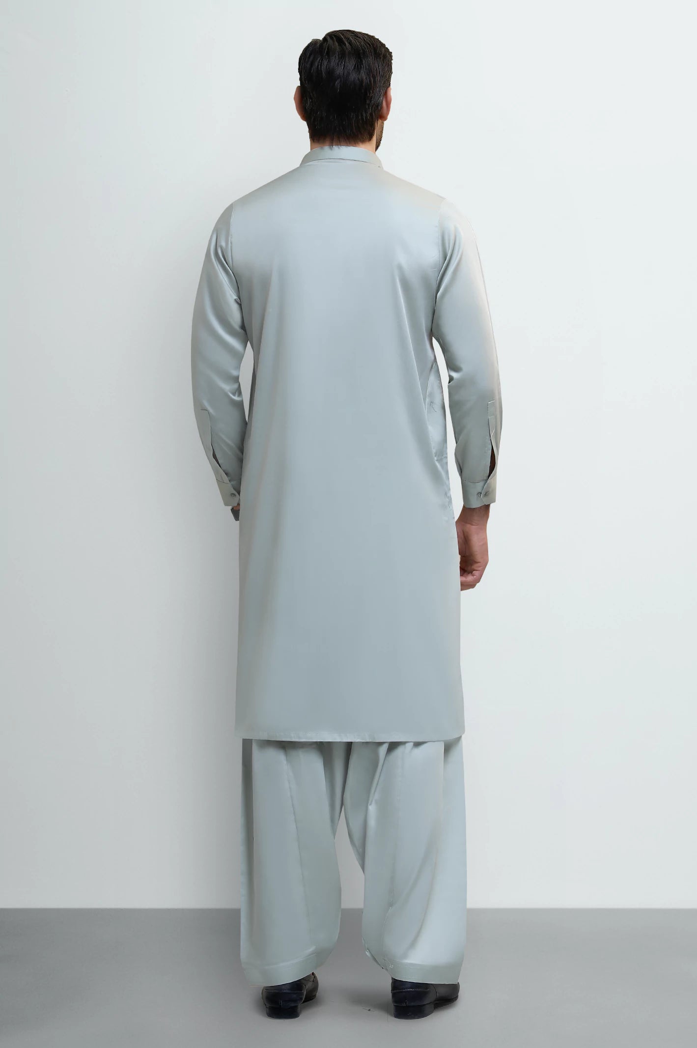 Light Green Cotton Shalwar Kameez - Image 4