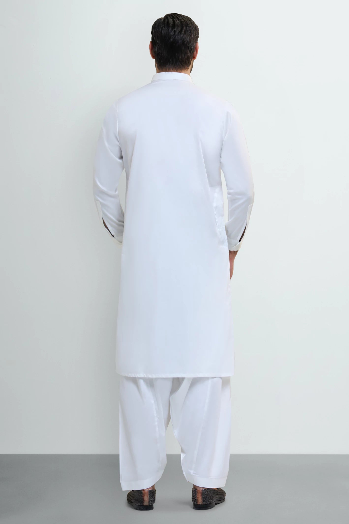 Off White Cotton Shalwar Kameez - Image 4