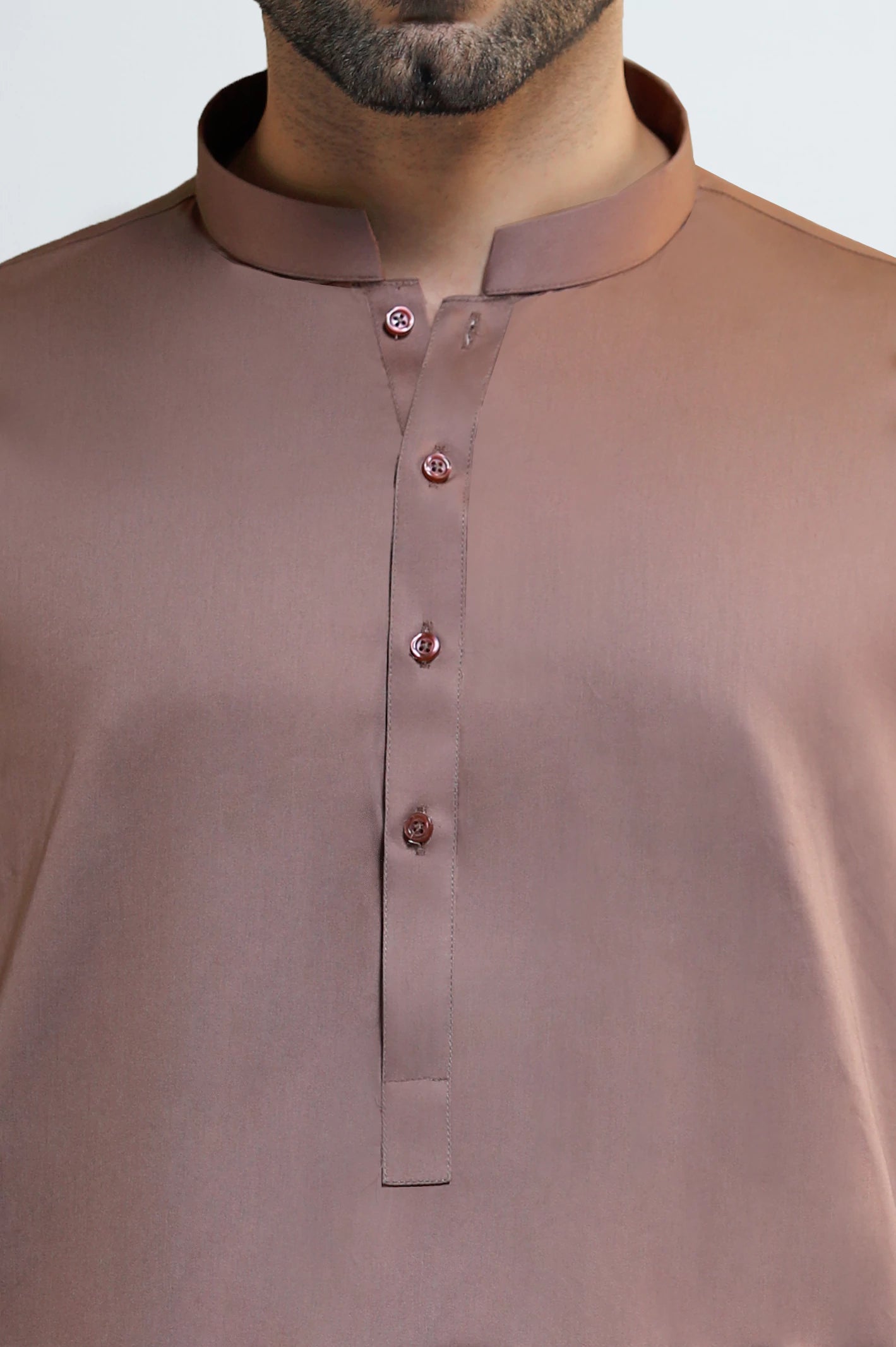 Rust Cotton Shalwar Kameez - Image 3