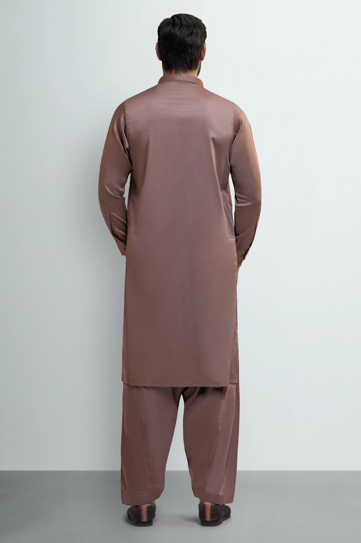 Rust Cotton Shalwar Kameez - Image 4