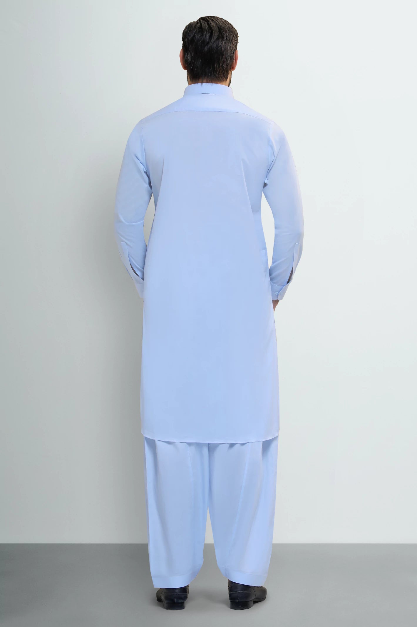 Light Blue Cotton Shalwar Kameez - Image 4