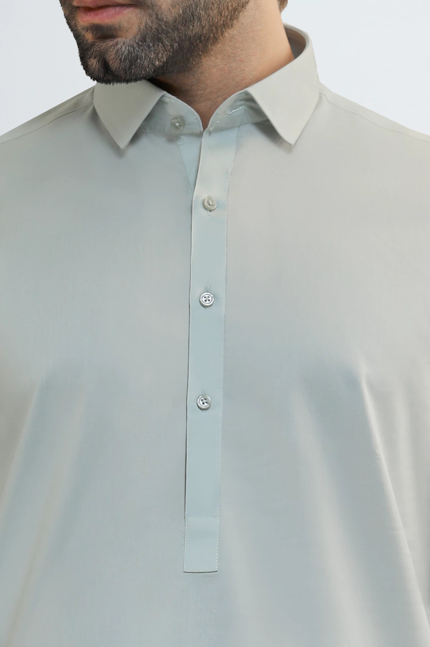 Light Green Cotton Shalwar Kameez - Image 3