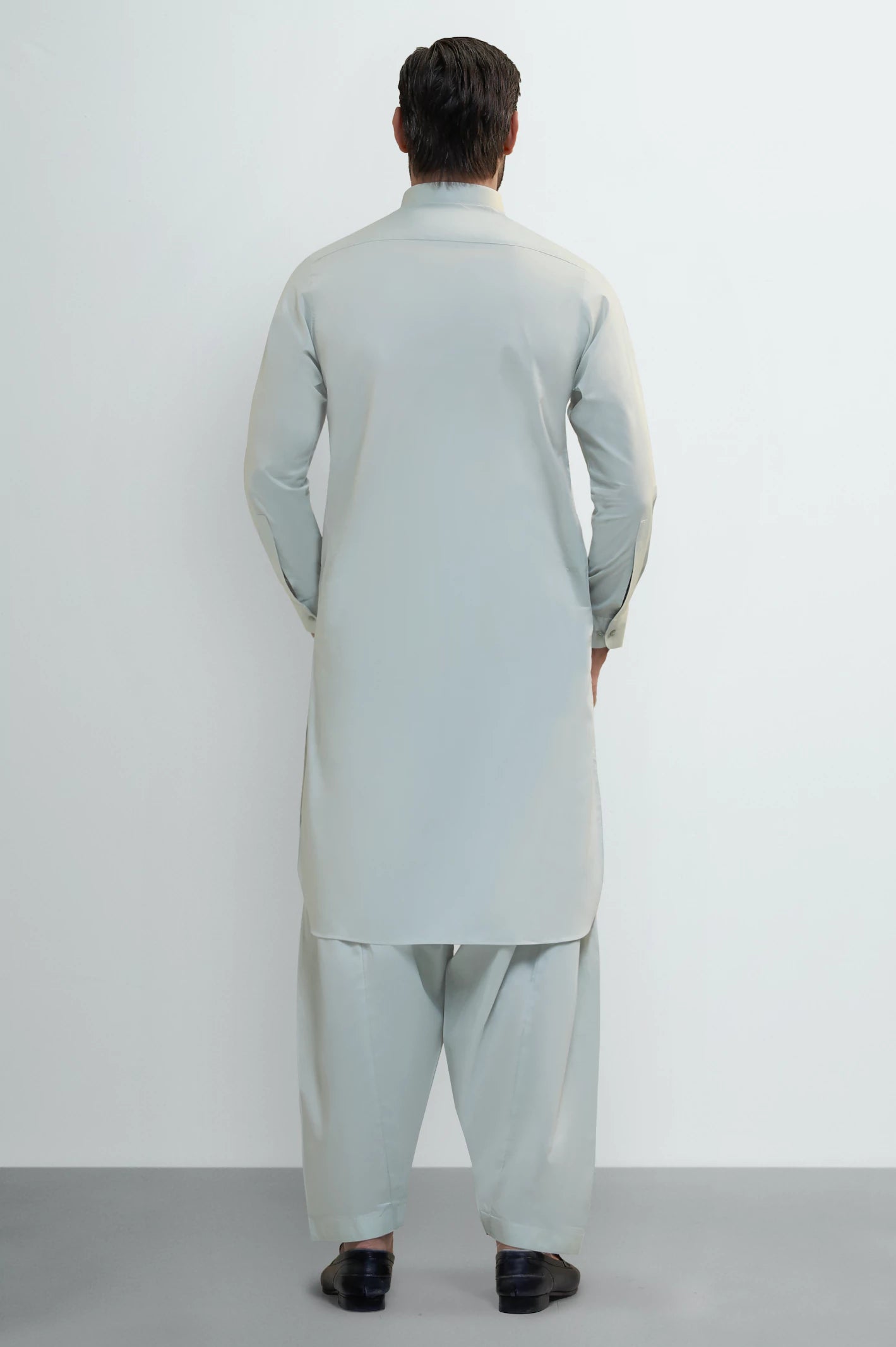 Light Green Cotton Shalwar Kameez - Image 4