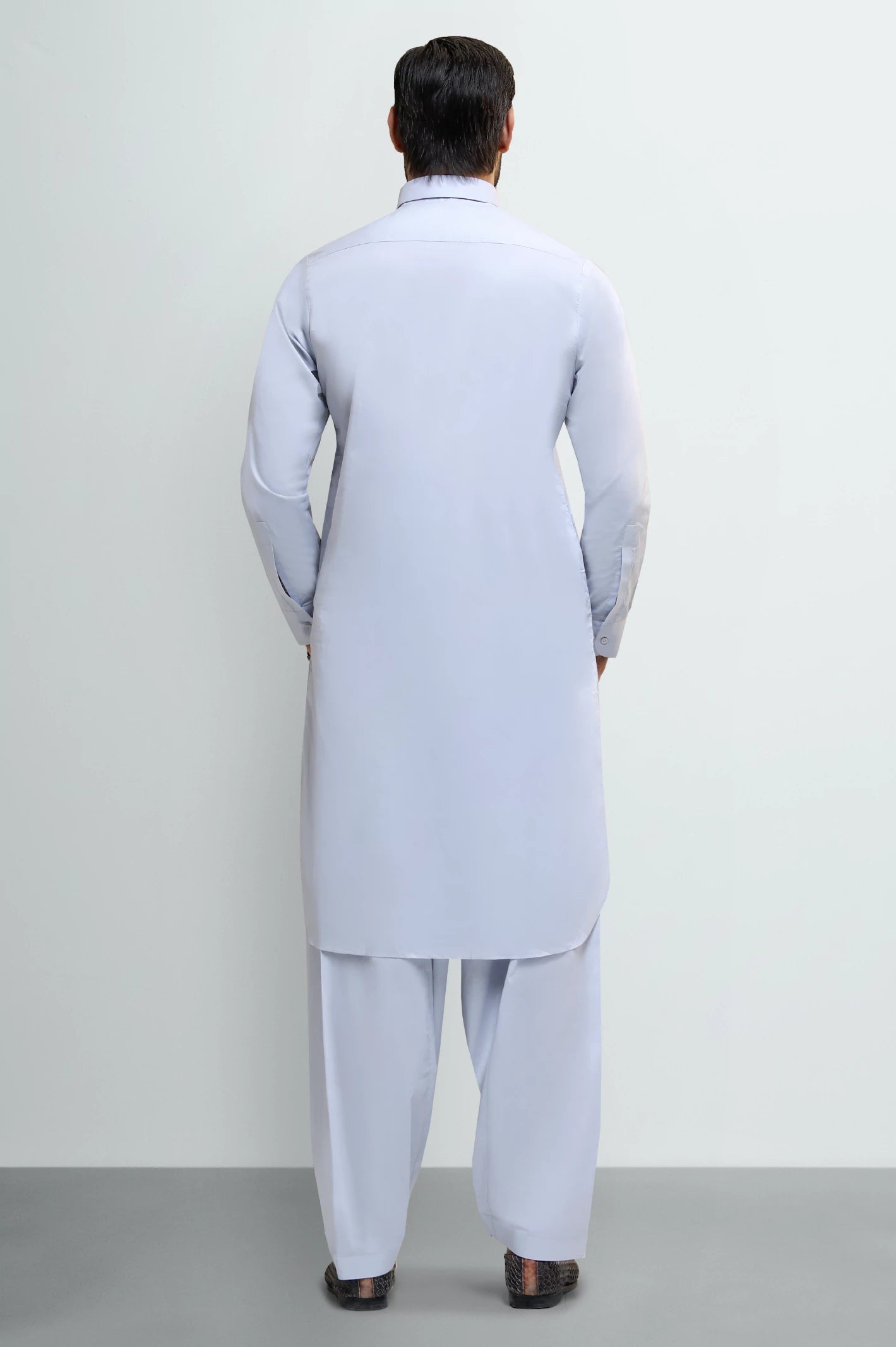 Light Grey Cotton Shalwar Kameez - Image 4