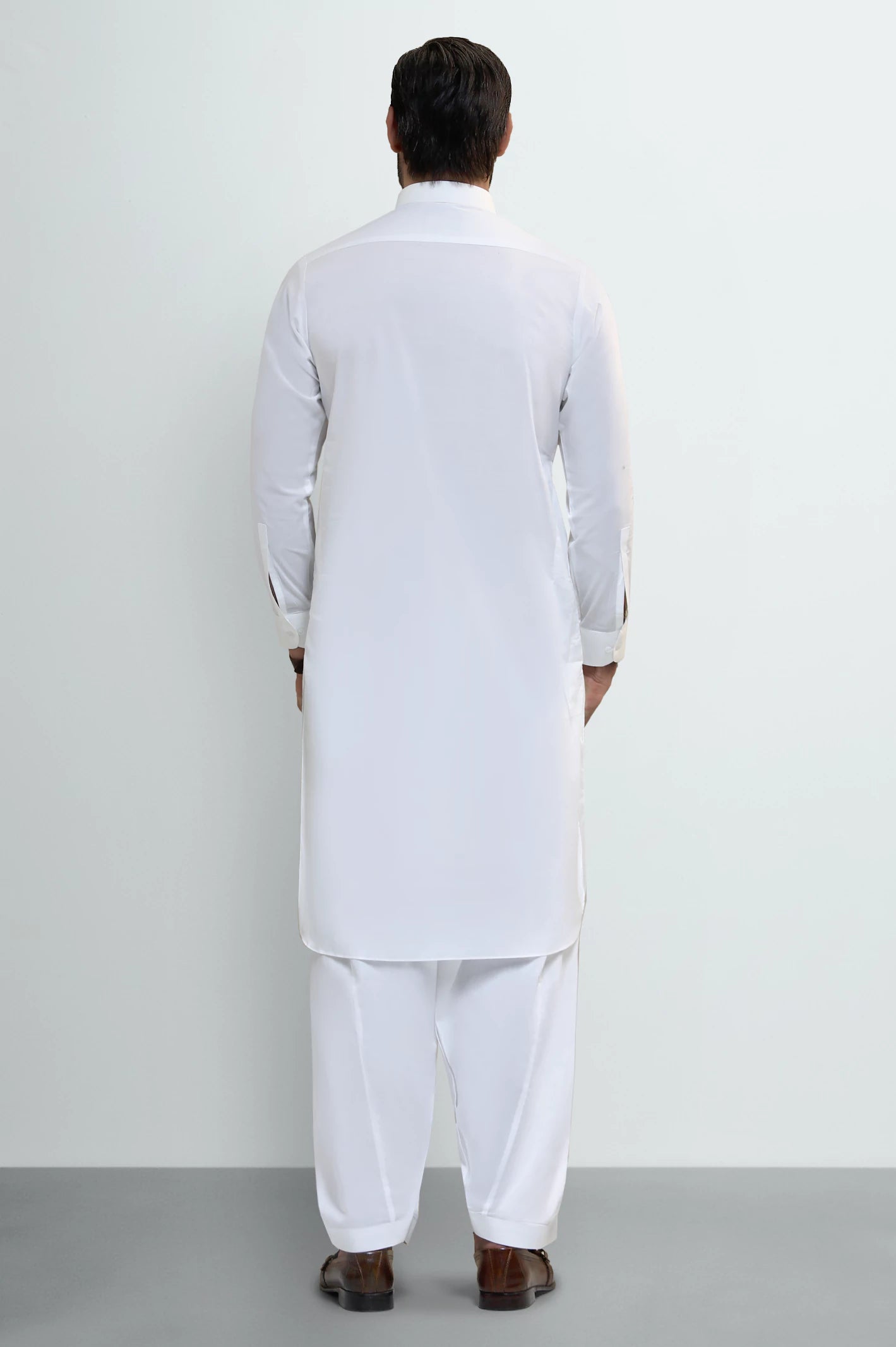 Off White Cotton Shalwar Kameez - Image 4