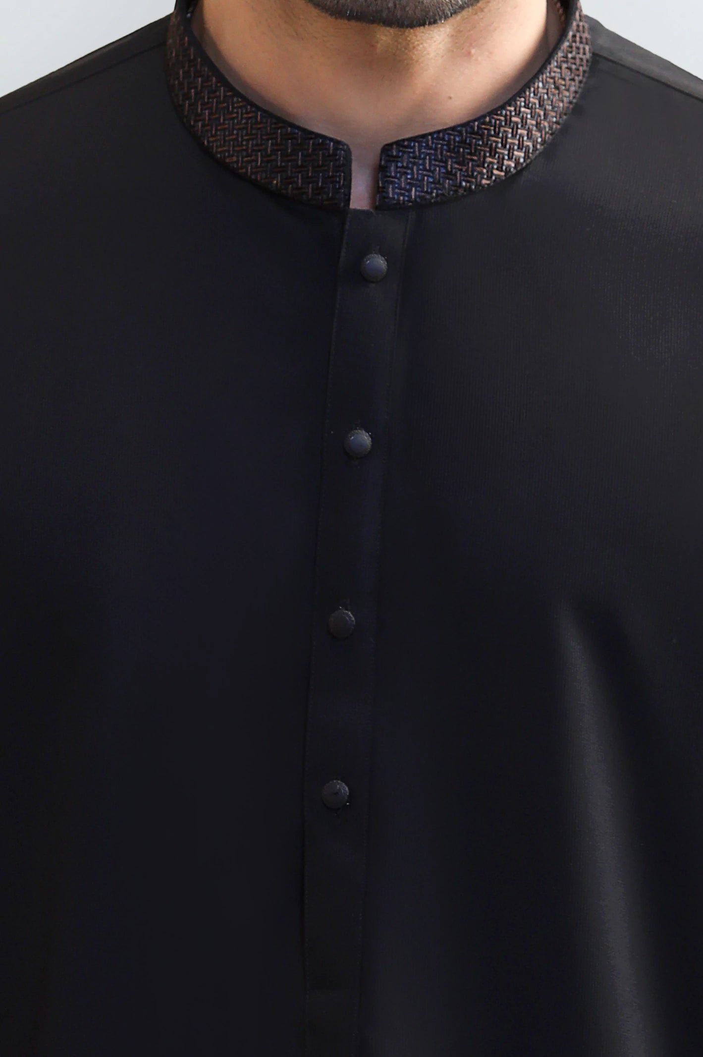 Black Wash & Wear Shalwar Kameez - Image 3
