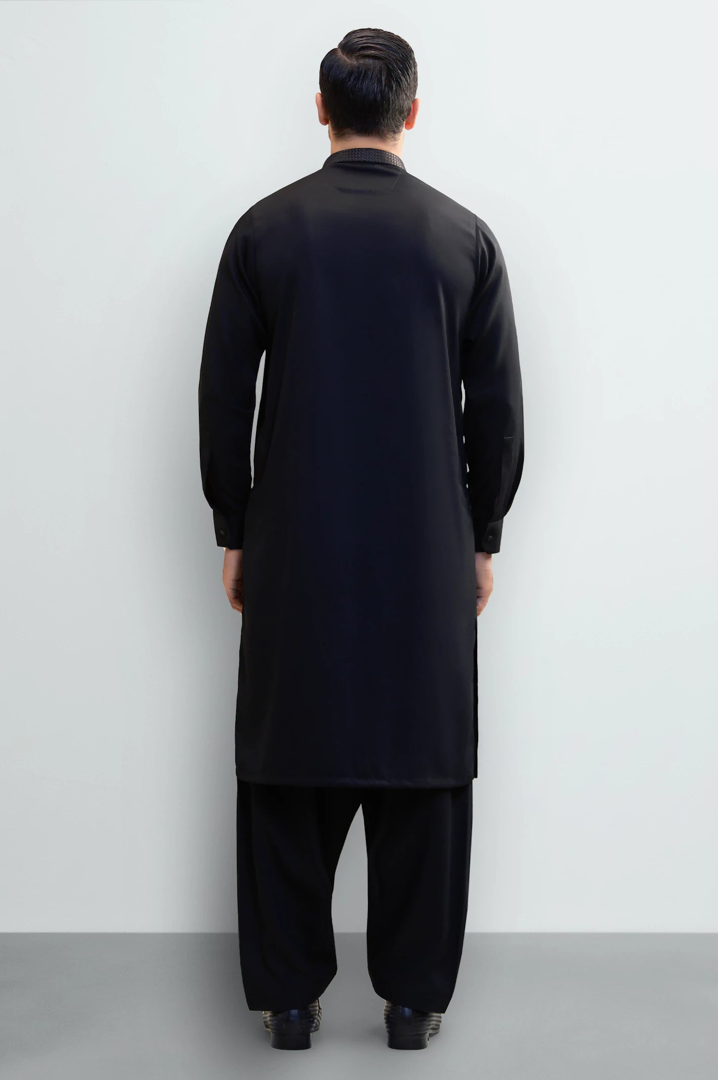 Black Wash & Wear Shalwar Kameez - Image 4