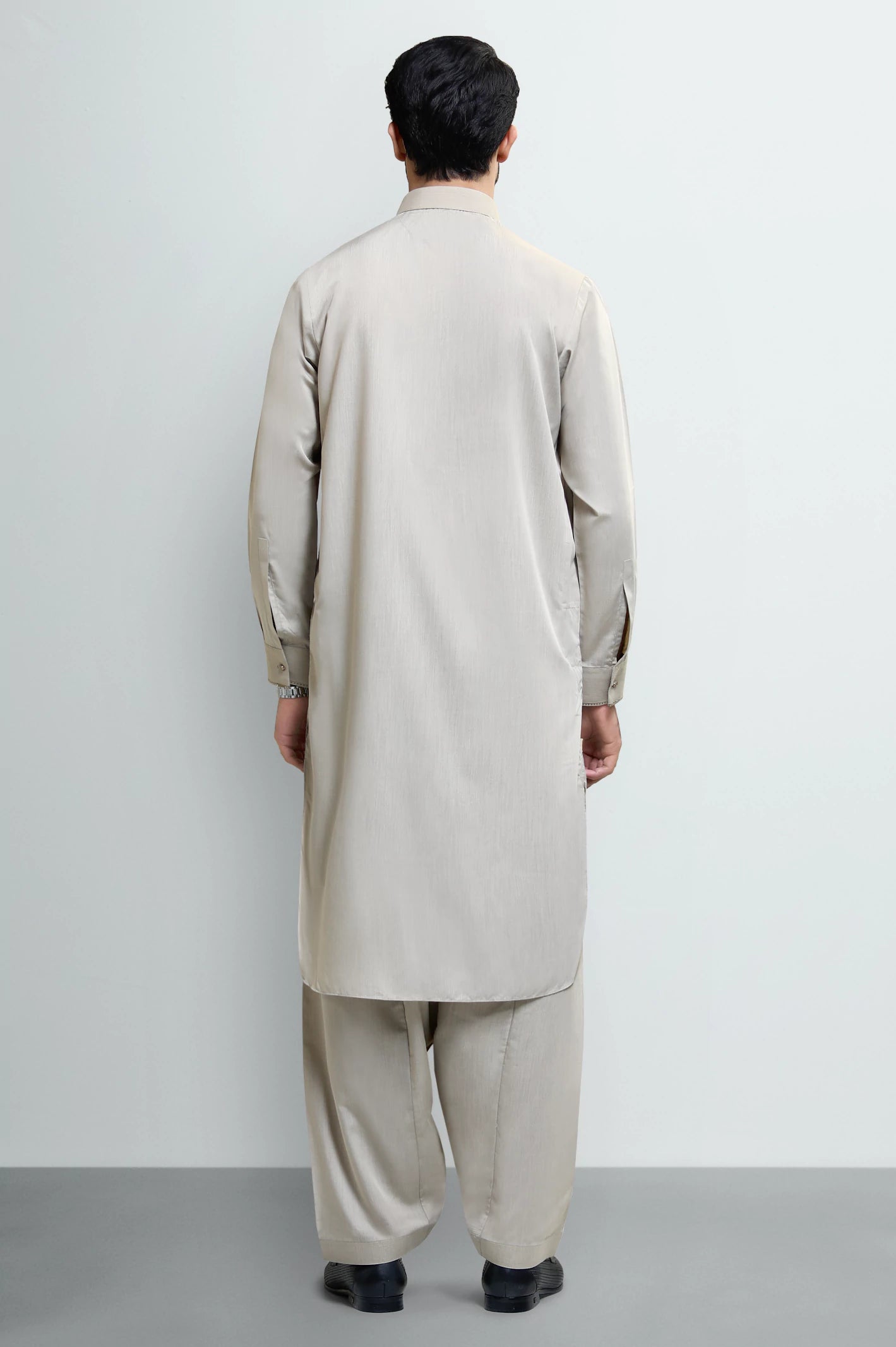 Beige Wash & Wear Shalwar Kameez - Image 4