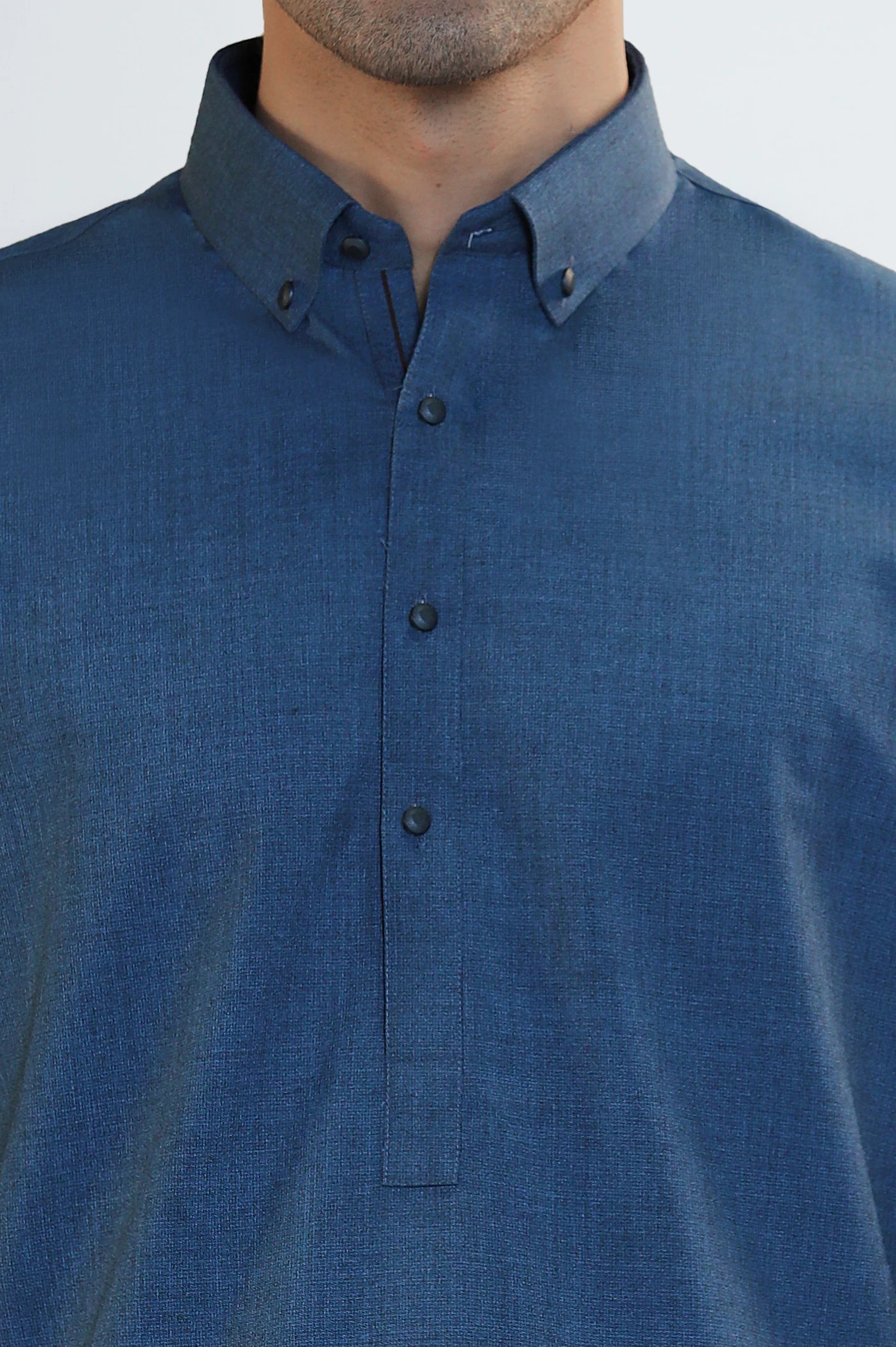 Blue Wash & Wear Shalwar Kameez - Image 3