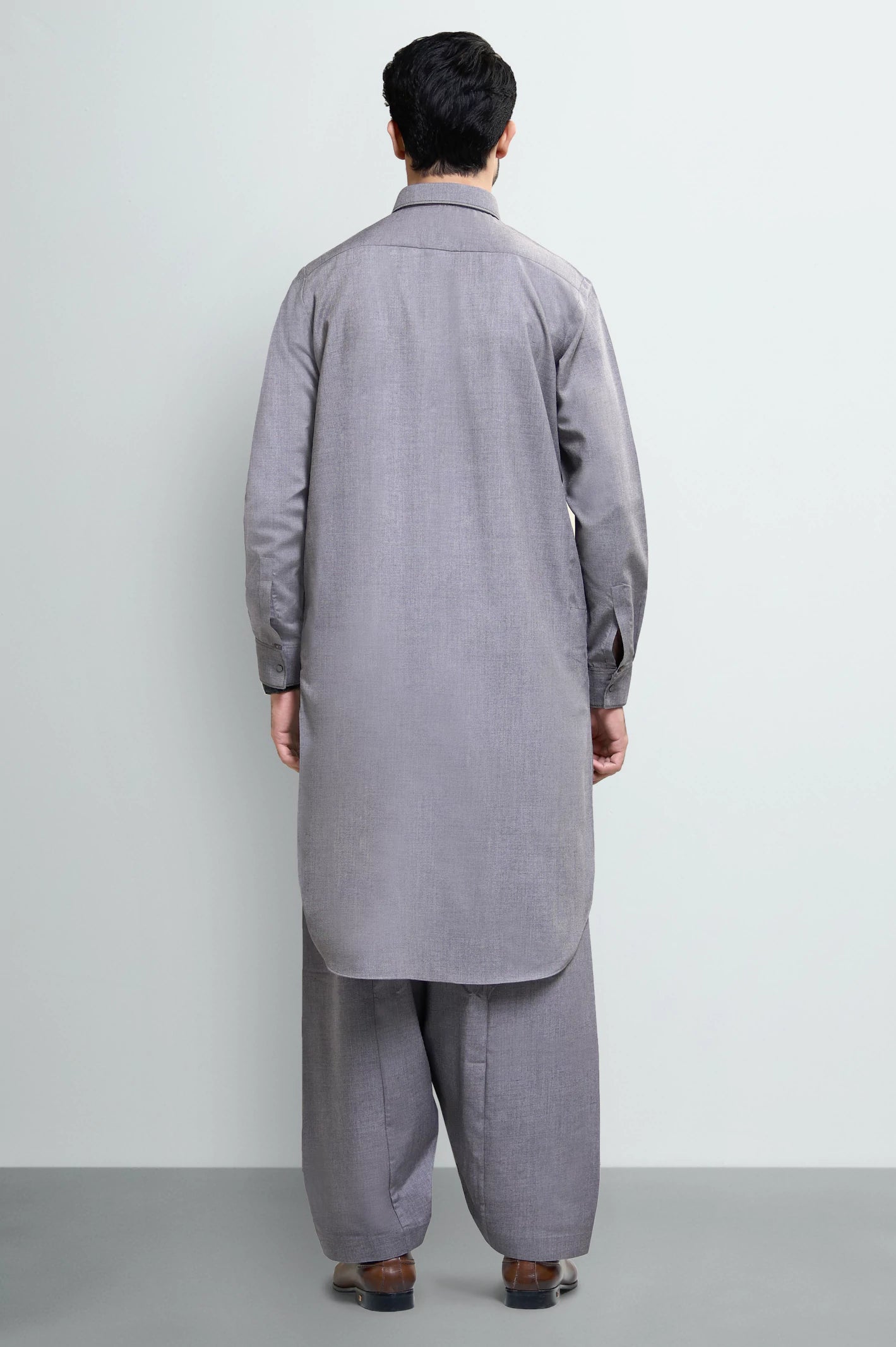 Light Brown Wash & Wear Shalwar Kameez - Image 4