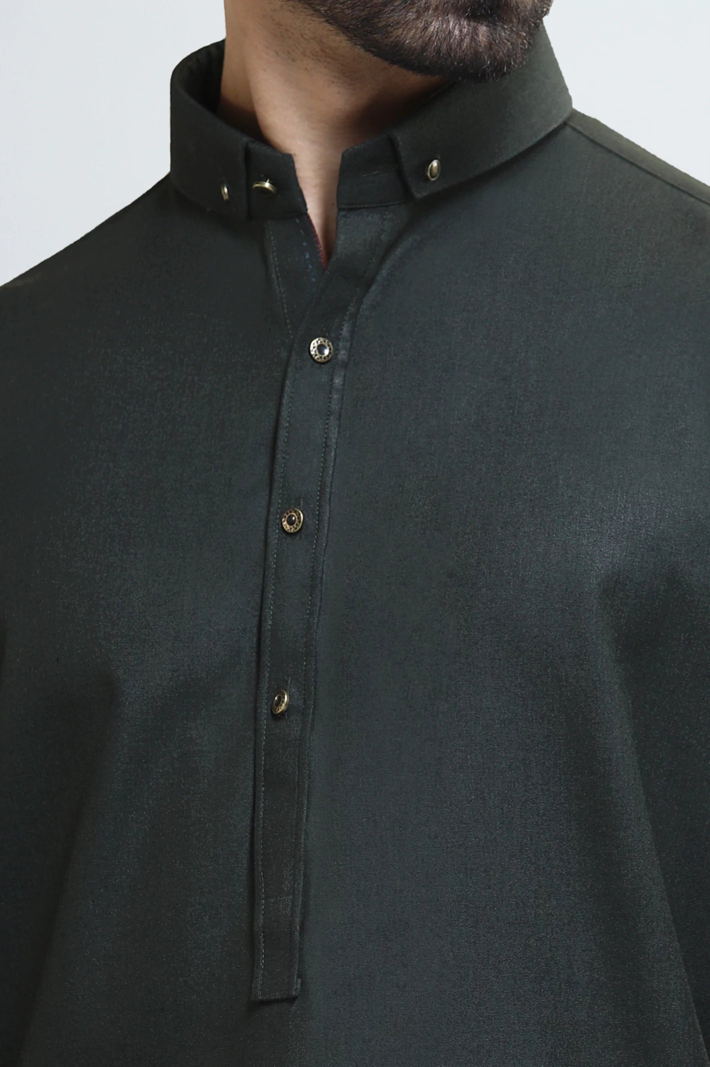 Dark Green Wash & Wear Shalwar Kameez - Image 3